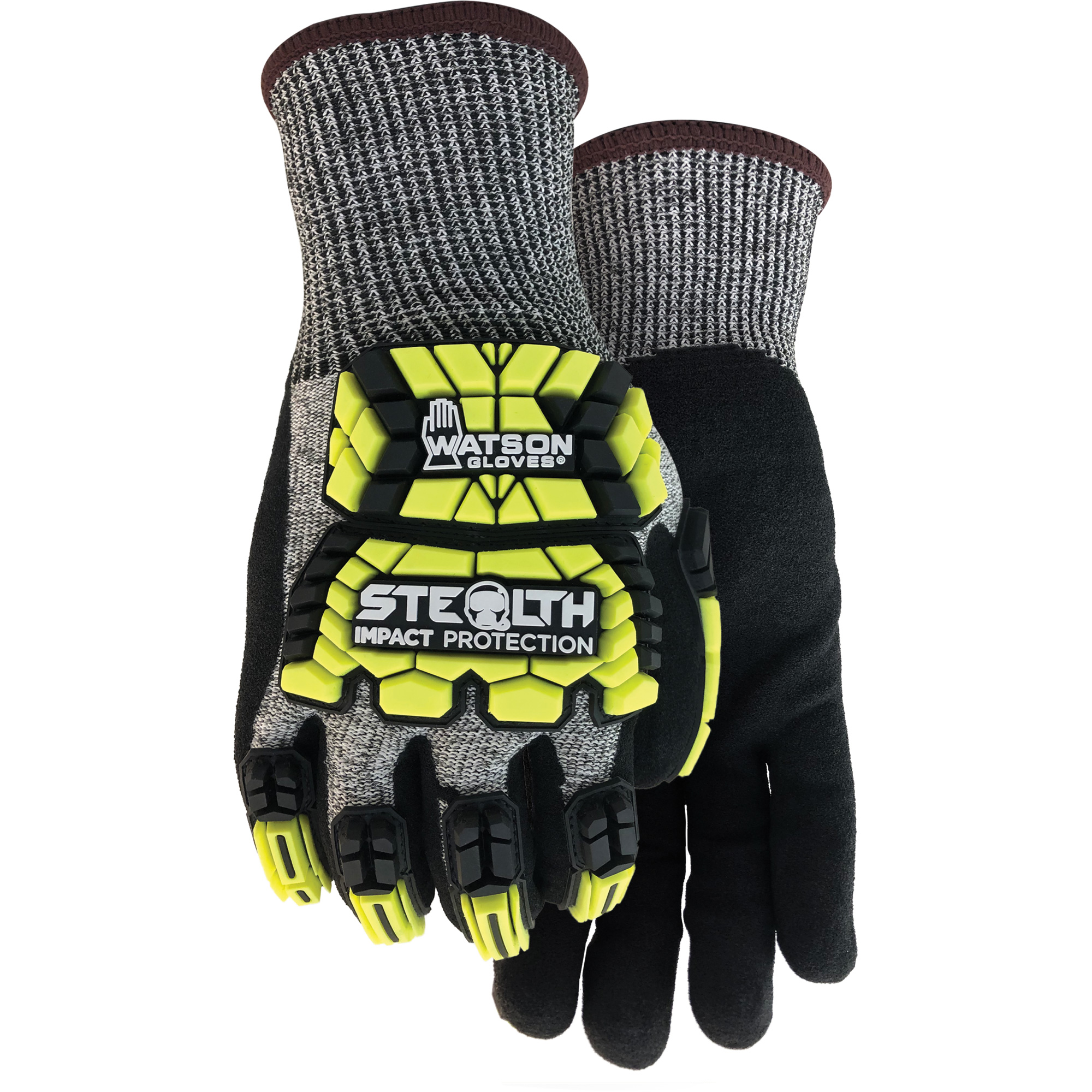 Gants antichocs Stealth Hellcat, Moyen, Paume en PEHP, Poignet Poignet en tricot