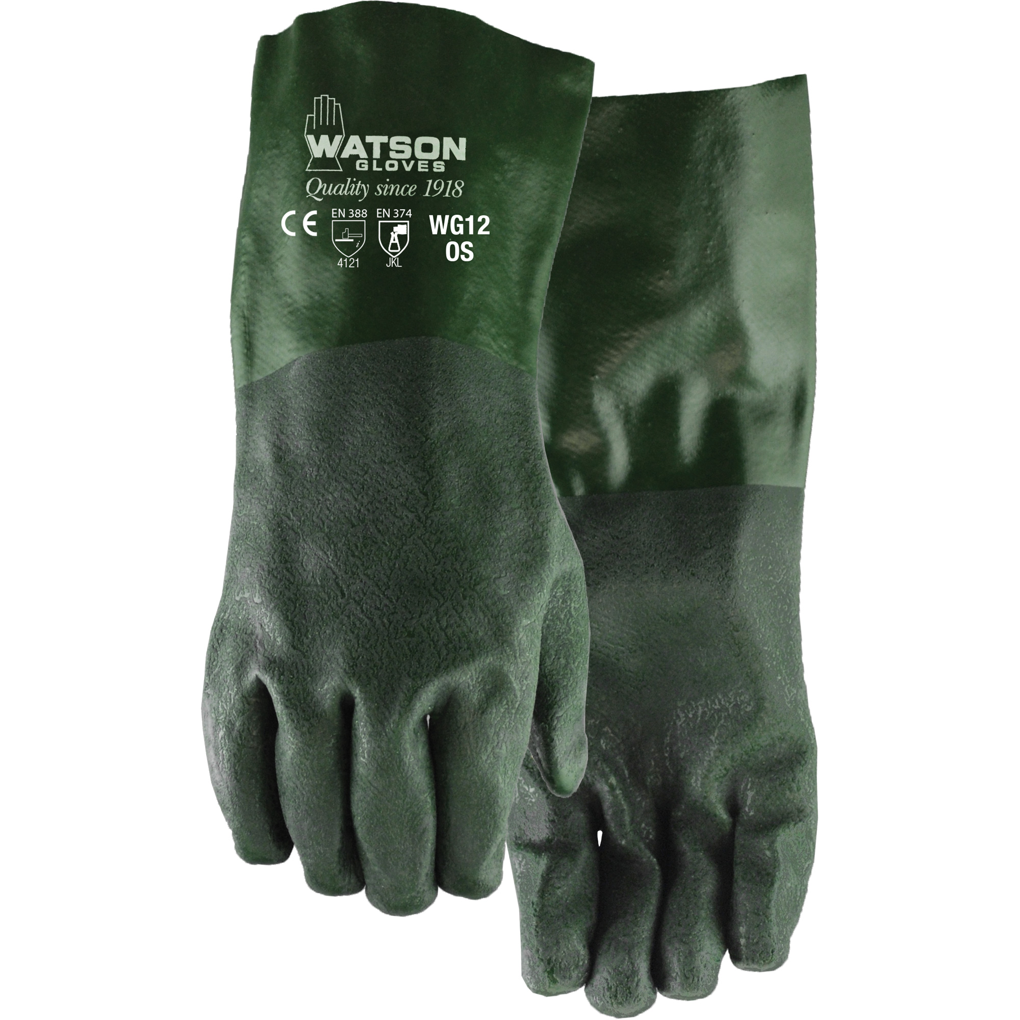 Gants enduits Dura Dip, 12" lo, PVC, Doublure en Jersey
