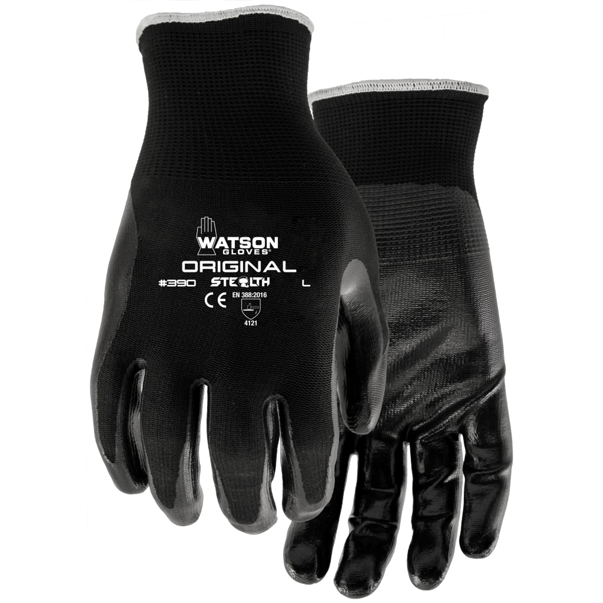 Gants enduits Stealth Original, 10/T-Grand, Rêvetement Nitrile, Calibre 13, Enveloppe en Nylon