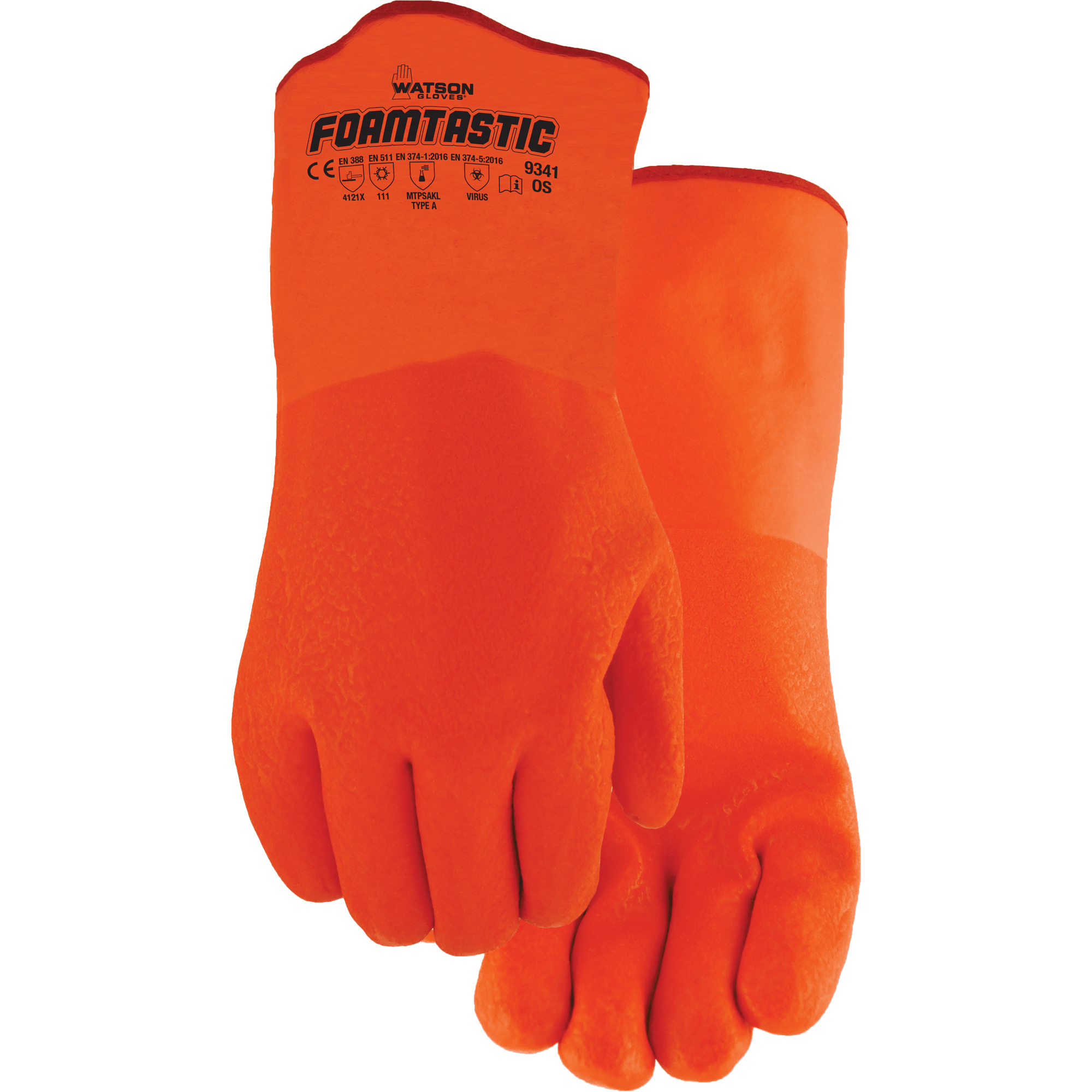 Gants Foamtastic, Taille unique, Rêvetement PVC, Enveloppe en Mousse