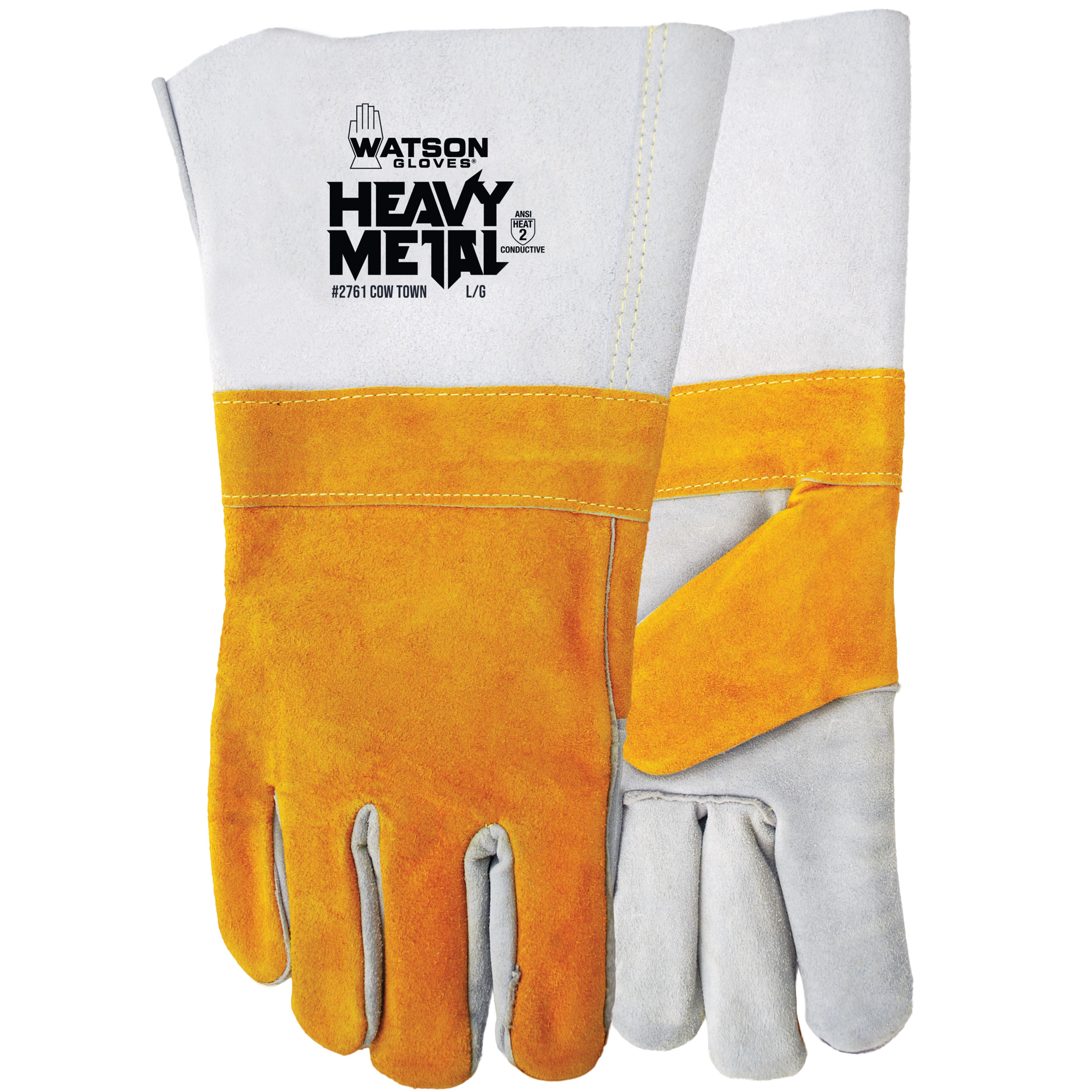 Gants ignifugés Cow Town, Cuir de vache refendu, Taille Grand