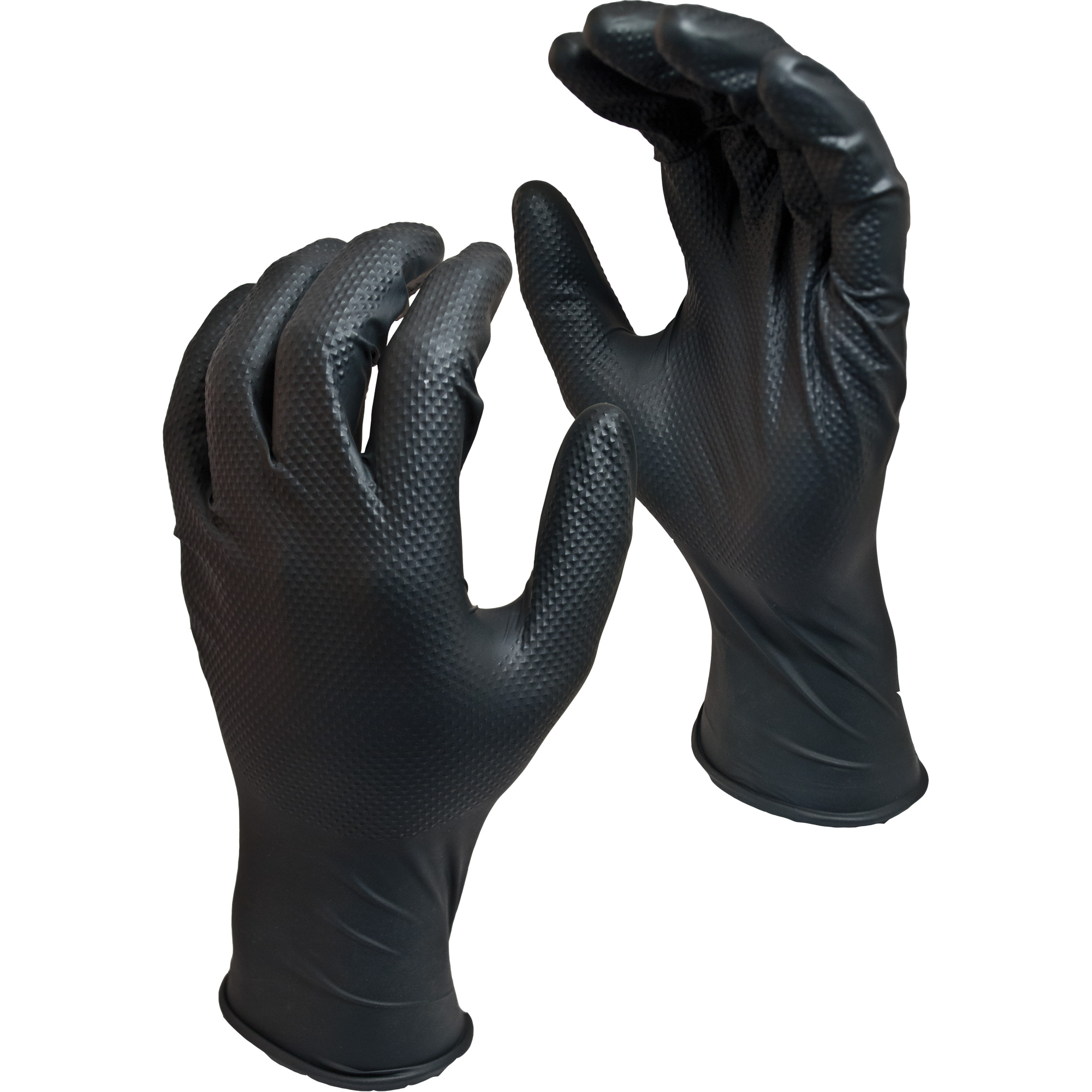Gants jetables biodégradables Green MonkeyMC, T-Grand, Nitrile, 8 mils, Sans poudre, Noir