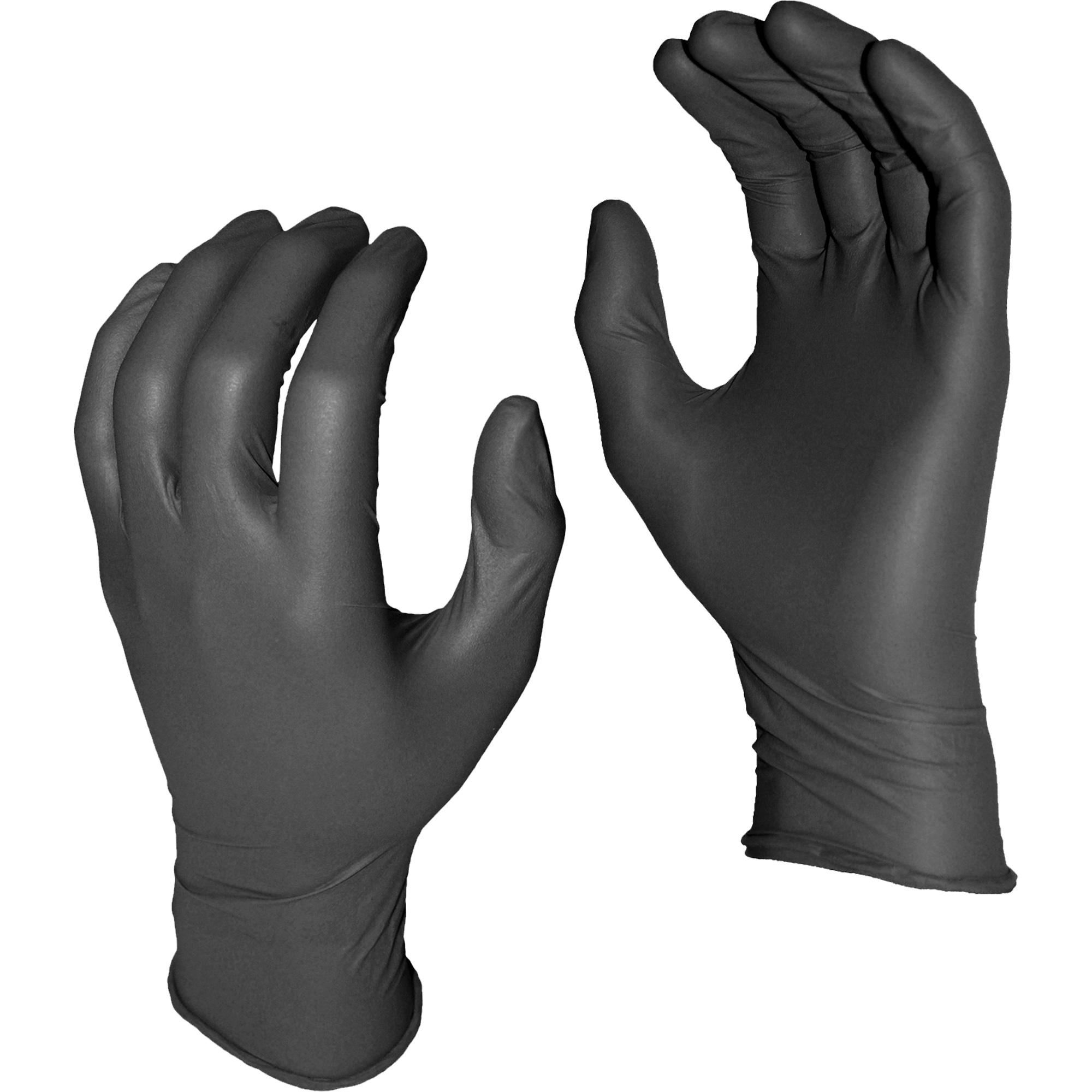 Gants jetables Grease MonkeyMD, Petit, Nitrile, 5 mils, Sans poudre, Noir