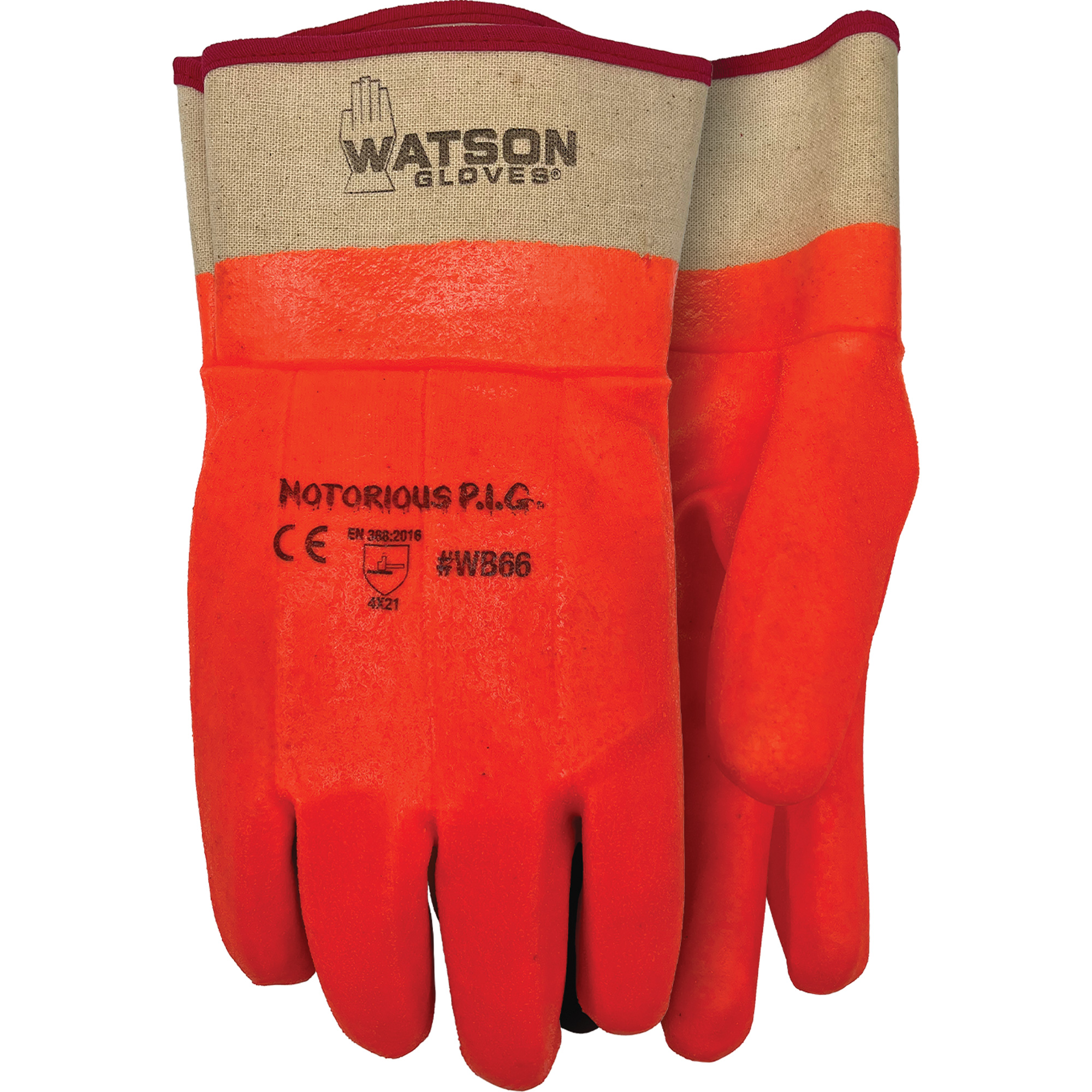 Gants Notorious P.I.G., Taille unique, Rêvetement Nitrile/PVC, Enveloppe en Jersey