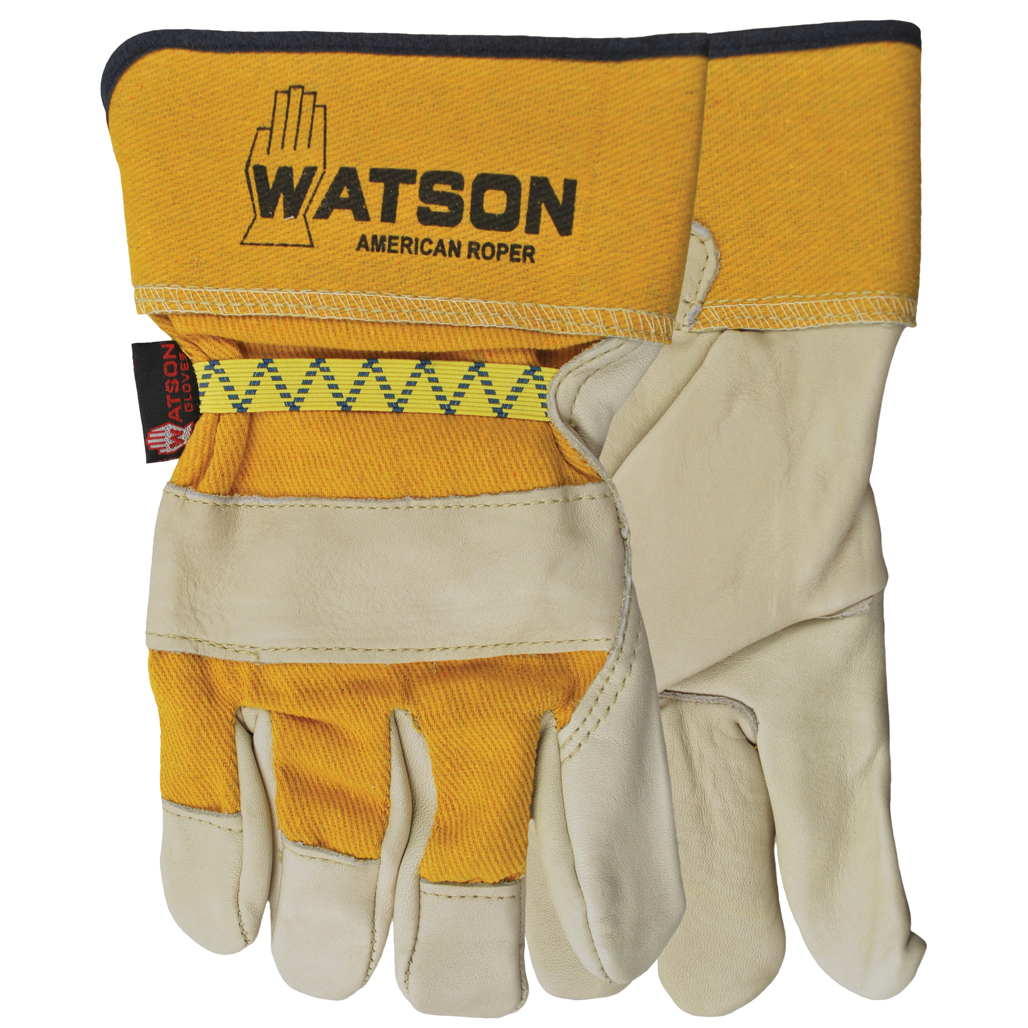 Gants pour cordeur American, Petit, Paume Cuir fleur de vache, Doubleure Coton