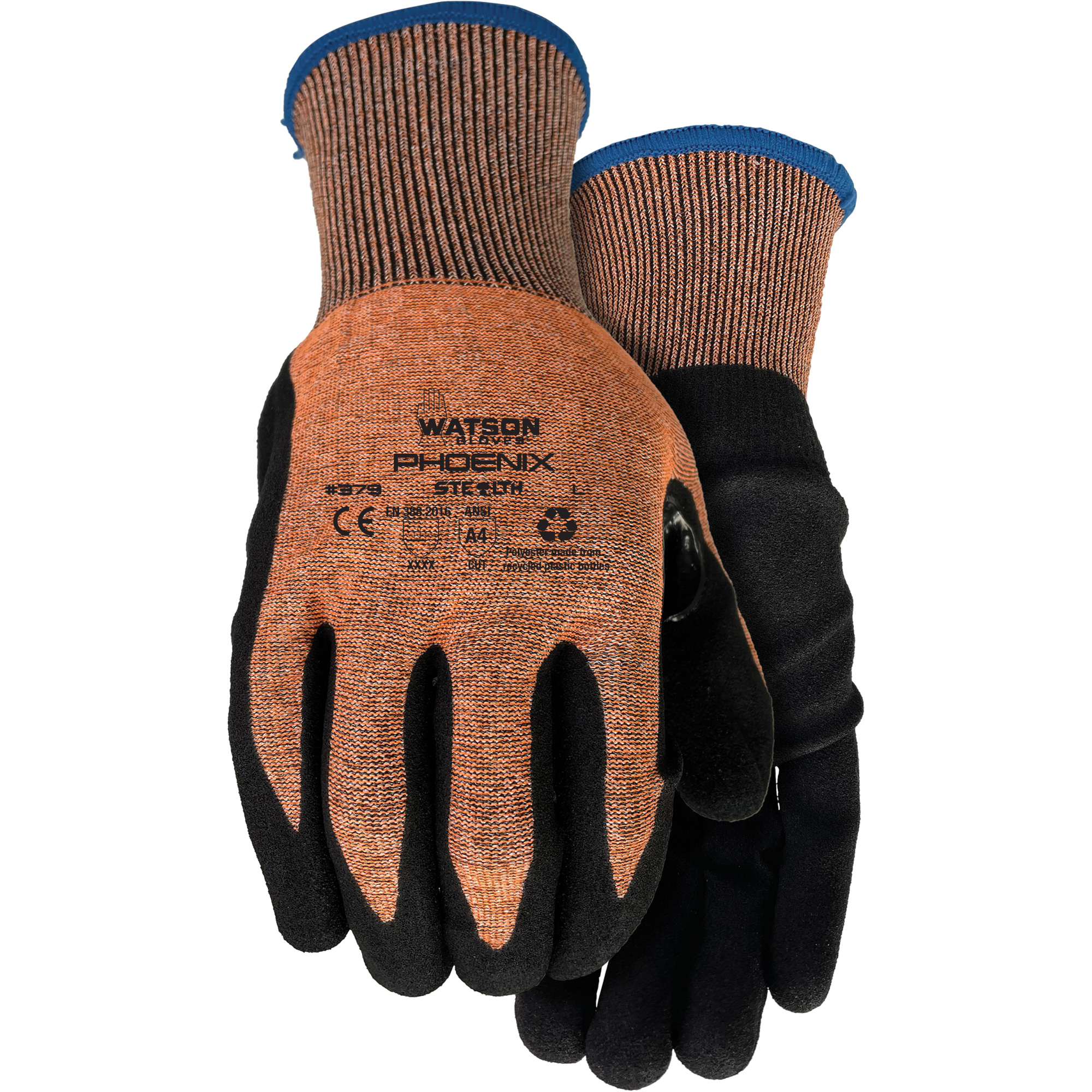 Gants résistants à la coupe Stealth Phoenix, Taille Grand, Calibre 18, Revêtement Nitrile, Enveloppe en PEHP/Polyester, ASTM ANSI niveau A4