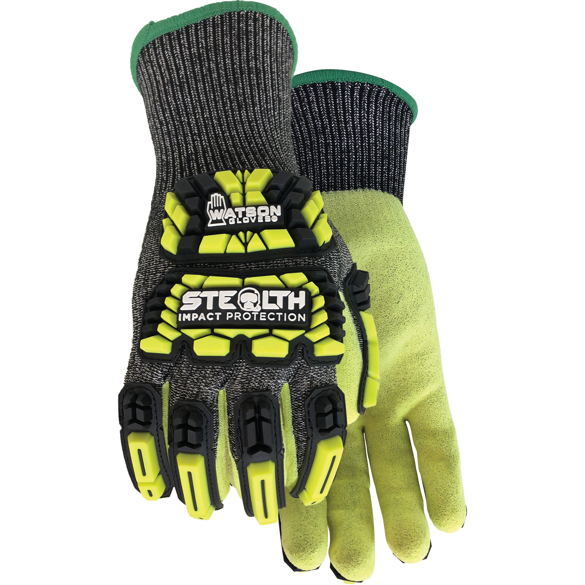 Gants résistants aux coupures et aux chocs Stealth Dog Fight, T-Grand, Paume en Fibre de verre/PEHP/Nylon/Spandex, Poignet Poignet en tricot