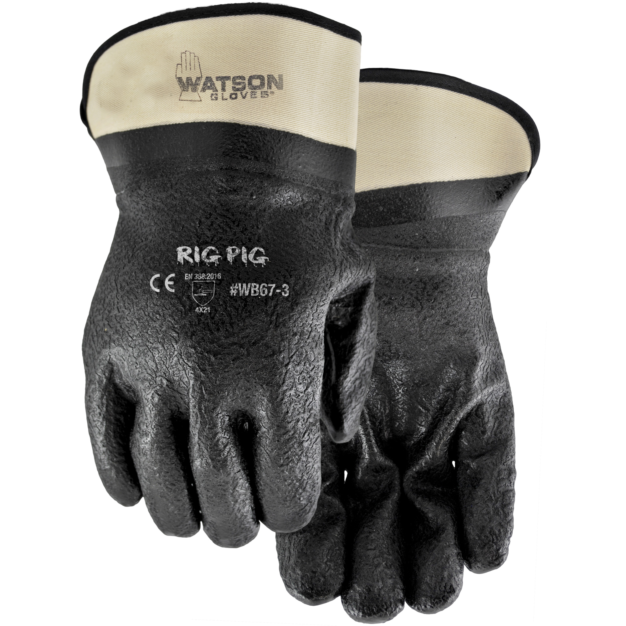 Gants Rig Pig, Taille unique, Rêvetement Nitrile/PVC, Enveloppe en Jersey