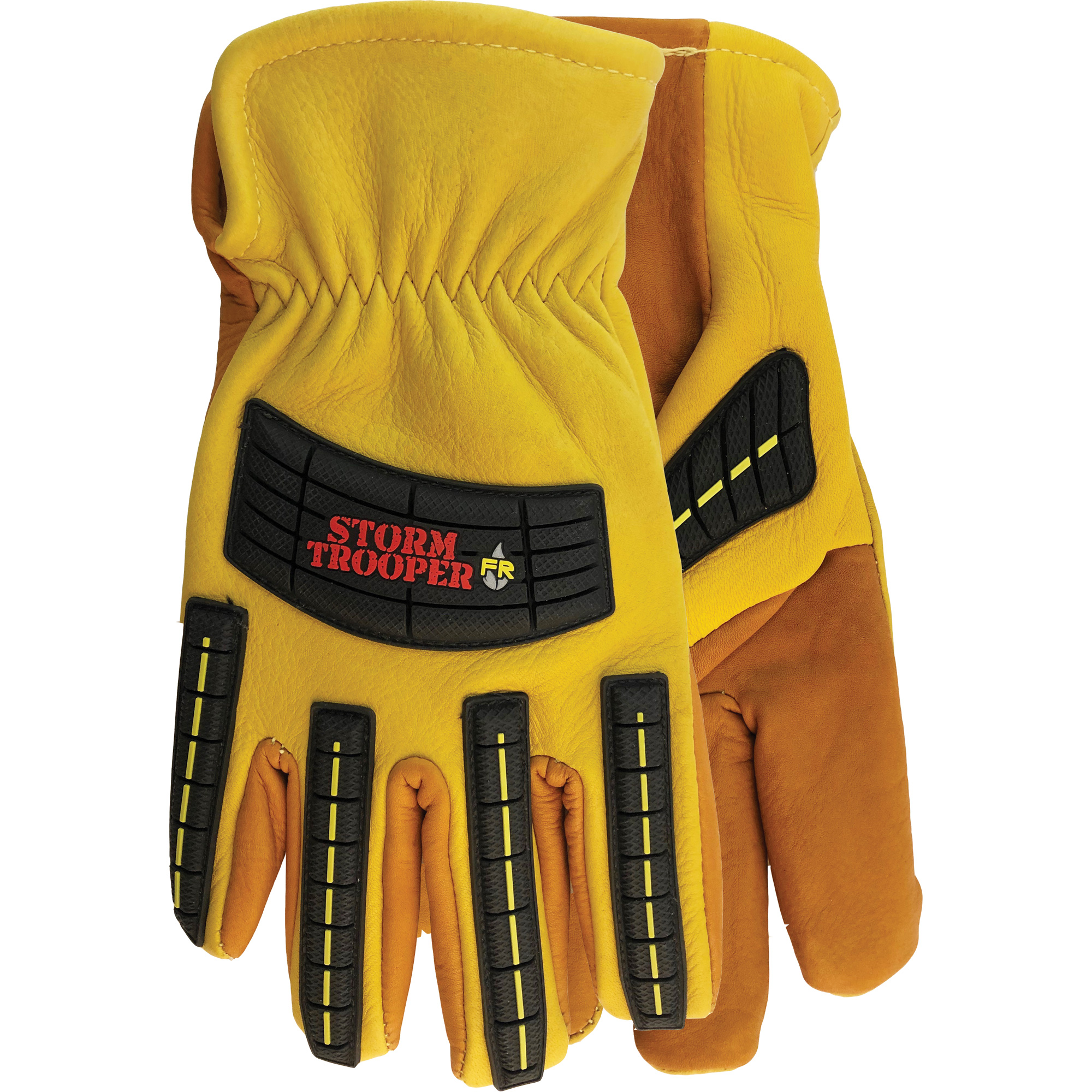 Gants Storm Trooper 5782, 2T-Grand, Paume en Cuir de vache, Poignet À enfiler