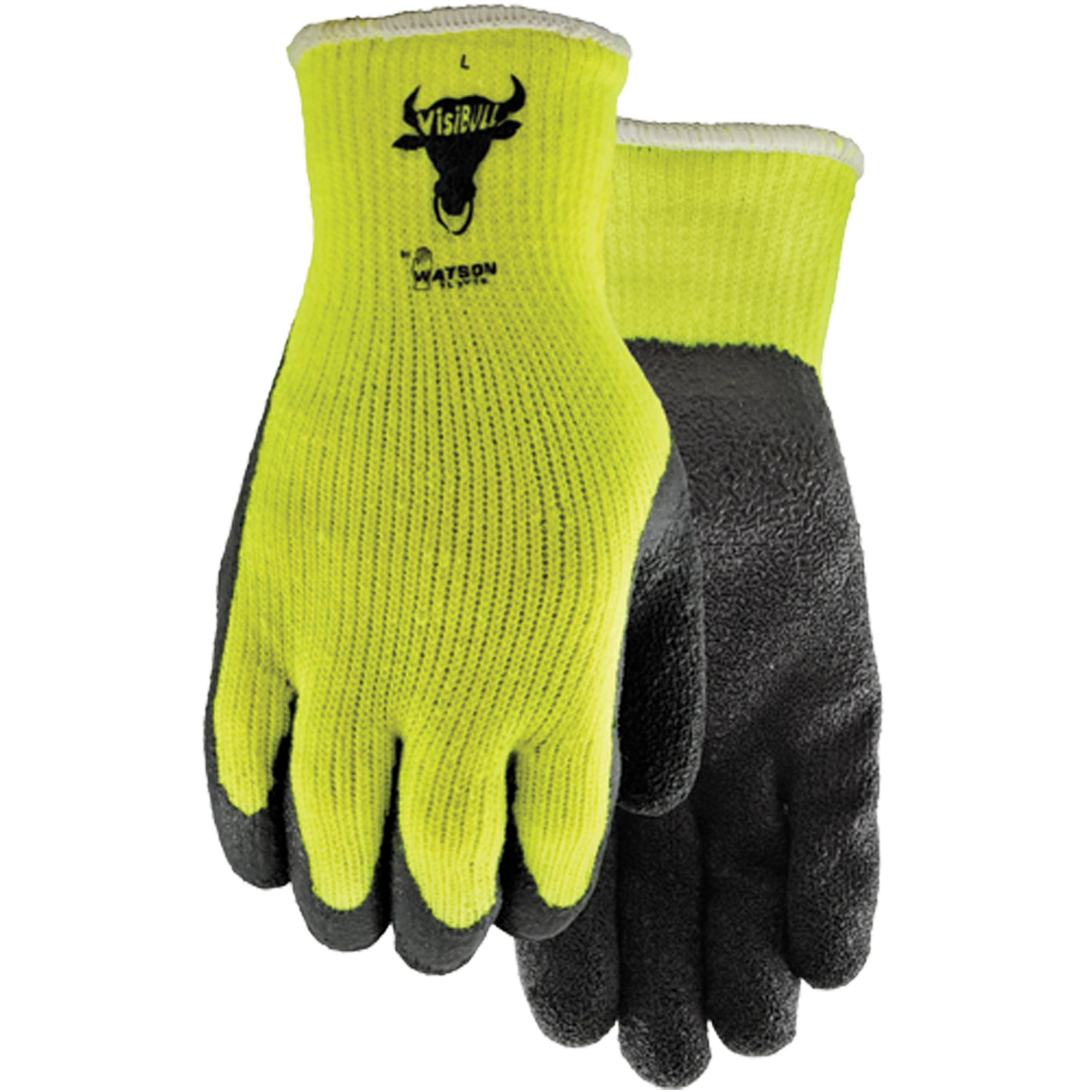Gants Visibull 330, 7/Petit, Rêvetement Latex de caoutchouc, Enveloppe en Polyester