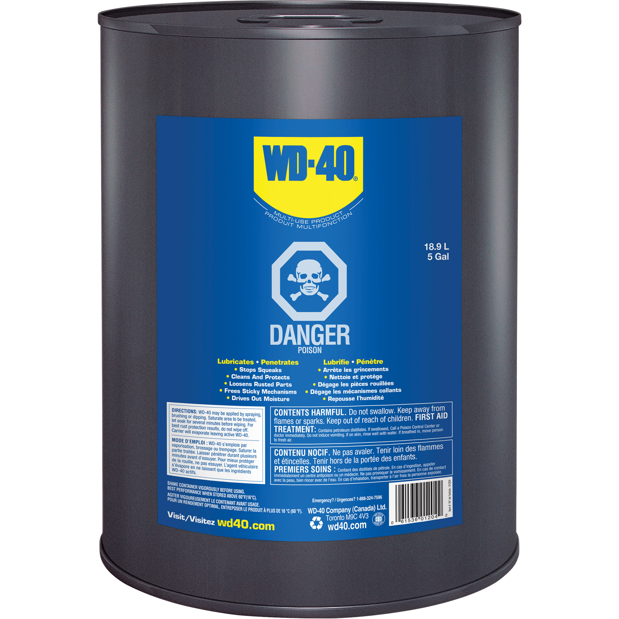 Huile pénétrante, Seau, 18,9 L
