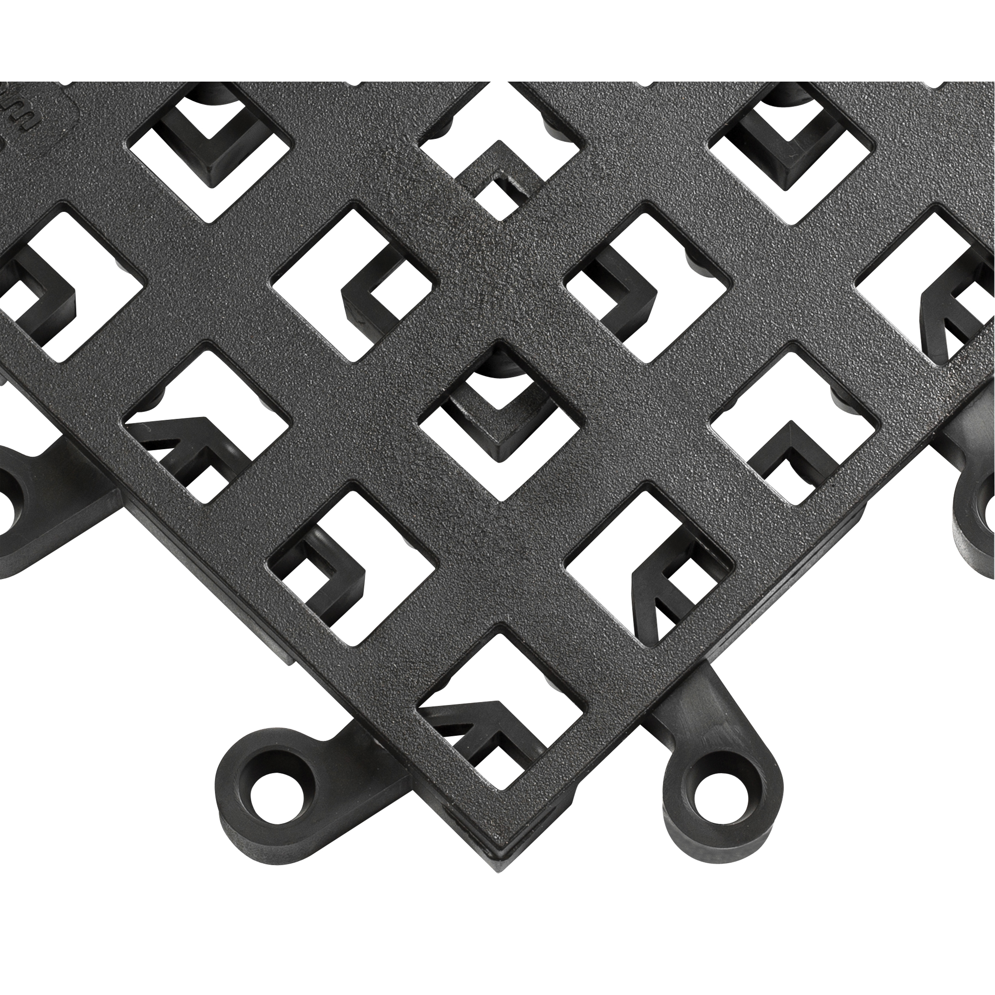 Carrelage no 560 ErgoDeckMD , PVC, 1-1/2' la c, 1-1/2' lo, 7/8" Épaisseur, Noir