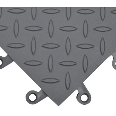 Système de carrelage ergonomique ErgoDeckMD no 590, PVC, 1-1/2' la c, 1-1/2' lo, 7/8" Épaisseur, Charbon