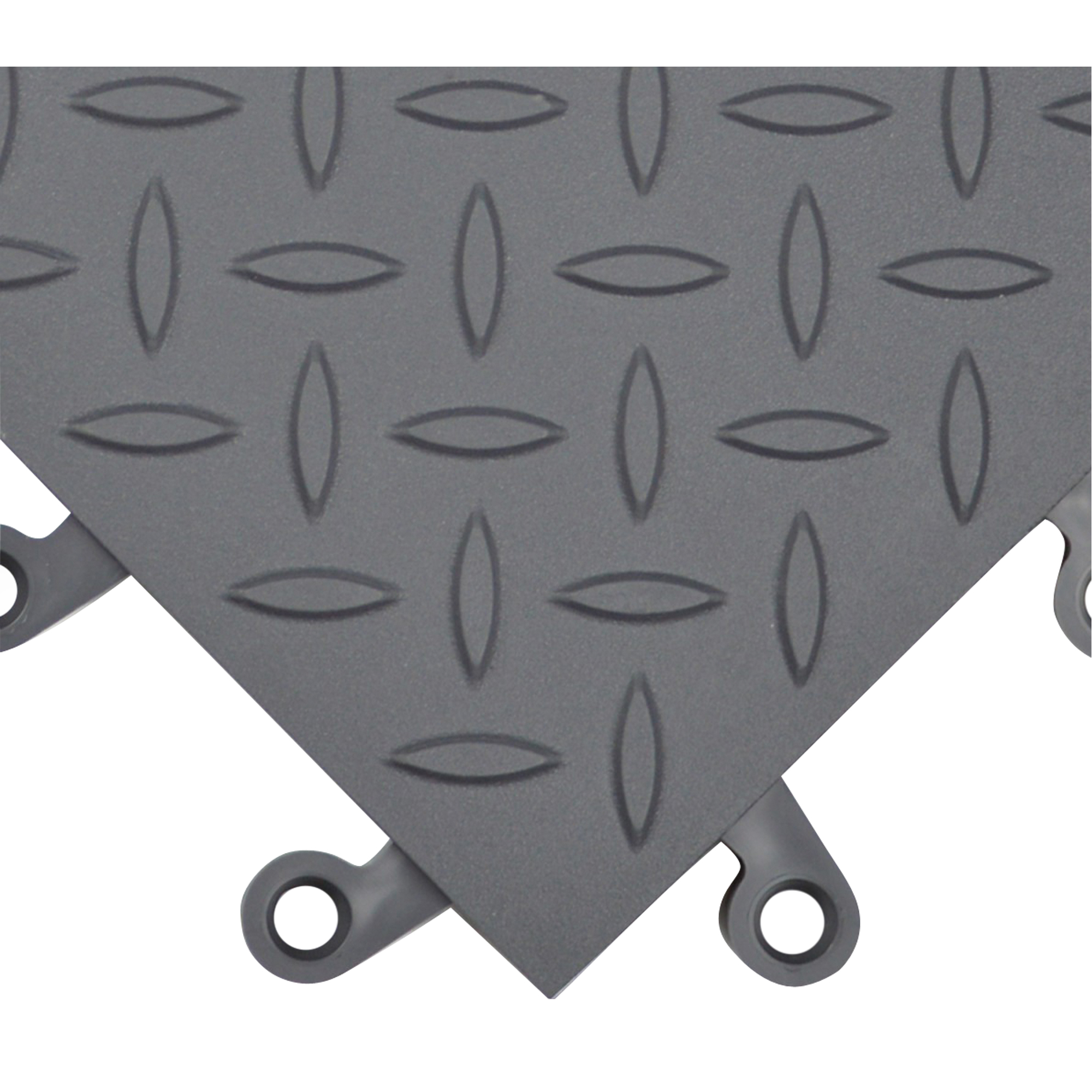 Système de carrelage ergonomique ErgoDeckMD no 590, PVC, 1-1/2' la c, 1-1/2' lo, 7/8" Épaisseur, Charbon