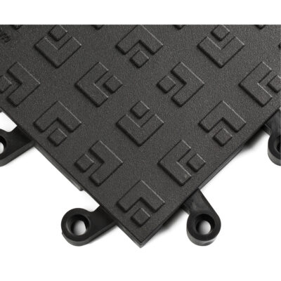 Systèmes de carrelage ergonomiques ErgoDeckMD No 562, PVC, 1-1/2' la c, 1-1/2' lo, 7/8" Épaisseur, Noir