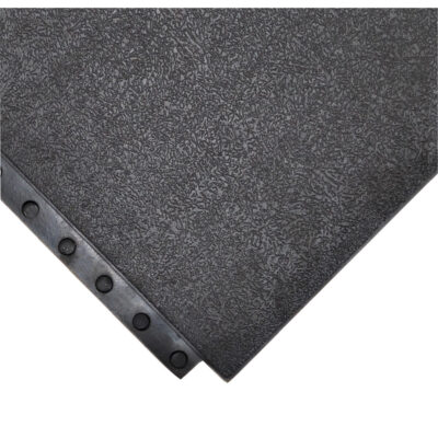 Tapis antifatigue 24/SevenMD LocksafeMD, Lisse, 3' x 3' x 5/8", Noir, Caoutchouc naturel