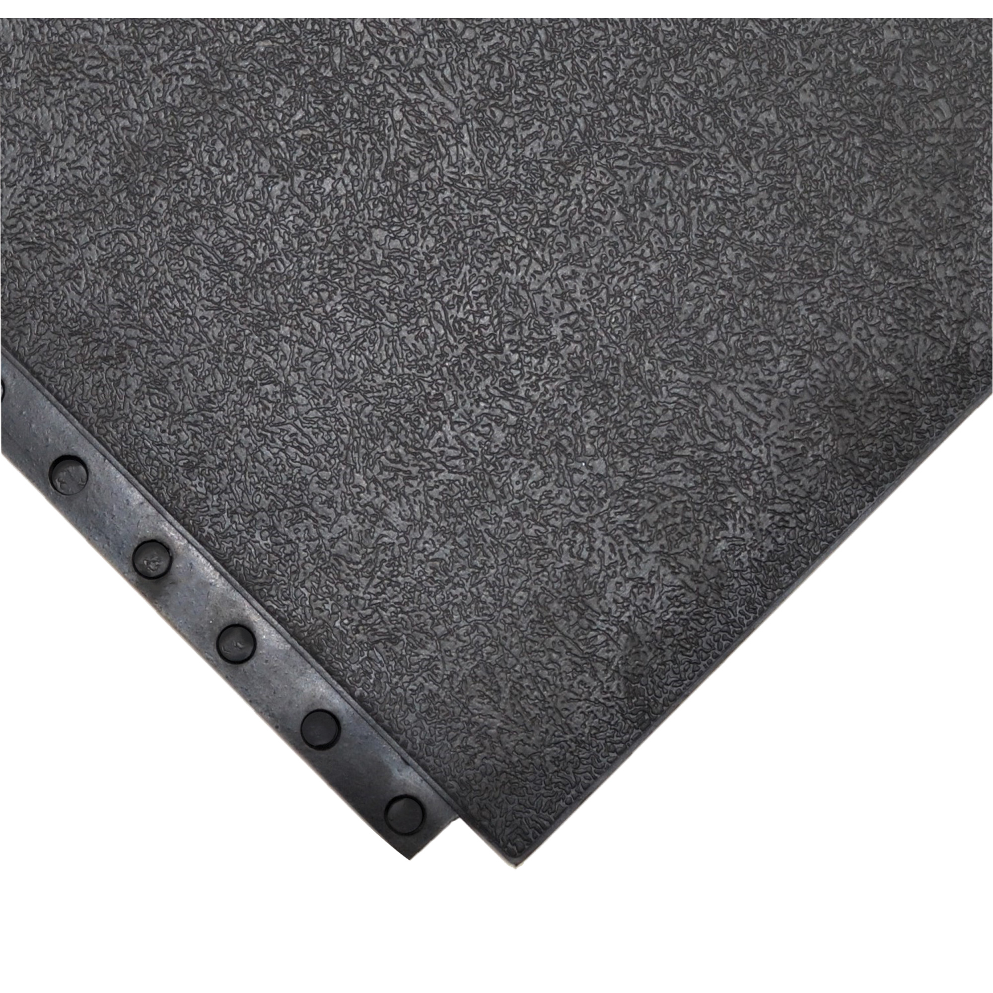 Tapis antifatigue 24/SevenMD LocksafeMD, Lisse, 3' x 3' x 5/8", Noir, Caoutchouc naturel