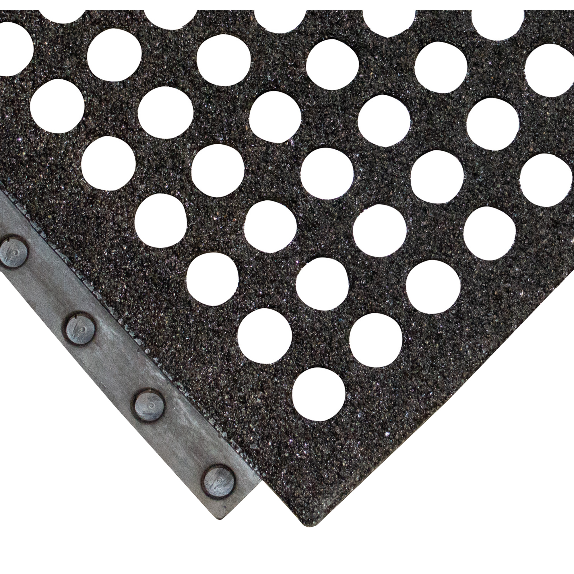 Tapis antifatigue 24/SevenMD LocksafeMD, Nid d'abeilles, 3' x 3' x 5/8", Noir, Caoutchouc naturel