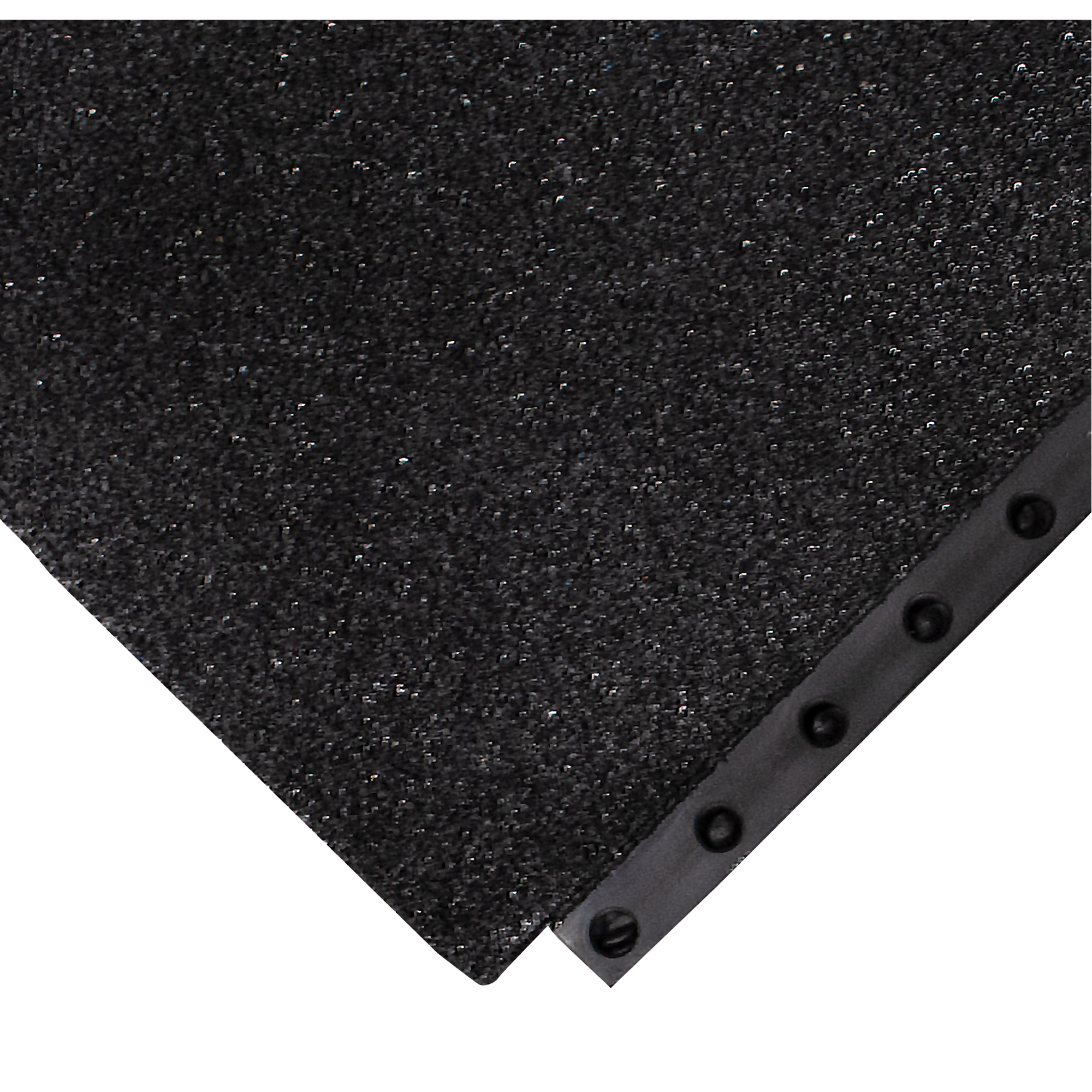 Tapis antifatigue 24/SevenMD LocksafeMD, Texturé, 3' x 3' x 5/8", Noir, Nitrile