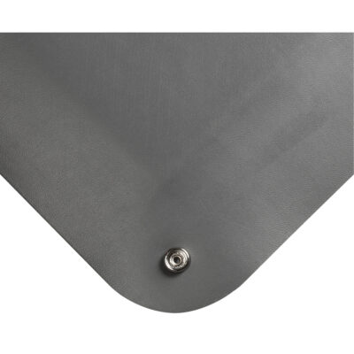 Tapis antifatigue dissipateur d'électricité statique no 791, 3' la x 10' lo x 1/2" ép, PVC, Lisse, Gris