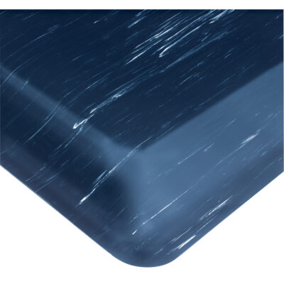 Tapis antimicrobiens UltraSoft Tile-Top AM No 419, Lisse, 4' x 60' x 7/8", Bleu, Éponge en PVC