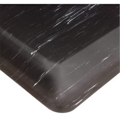 Tapis antimicrobiens UltraSoft Tile-Top AM No 419, Lisse, 4' x 60' x 7/8", Noir, Éponge en PVC