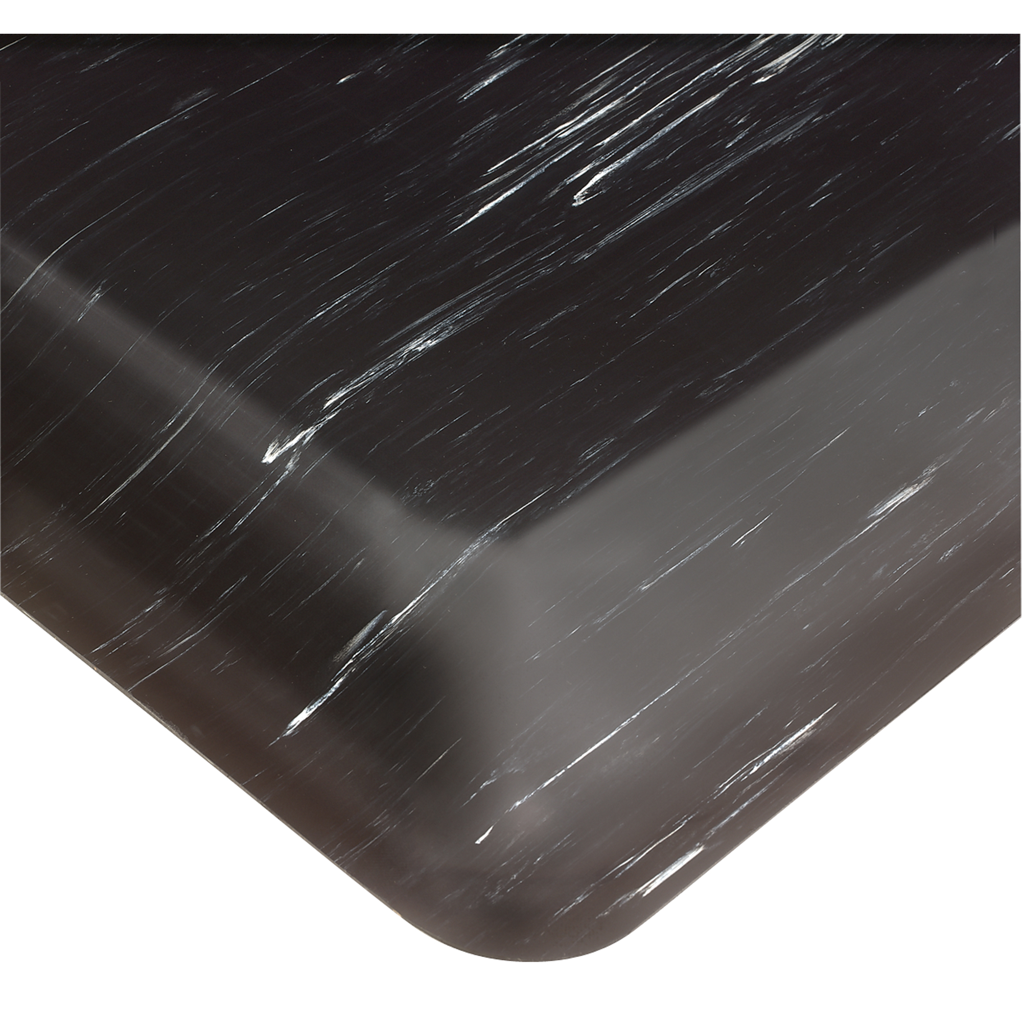 Tapis antimicrobiens Tile-Top AM No 420, Lisse, 2' x 60' x 1/2", Noir, Éponge en PVC