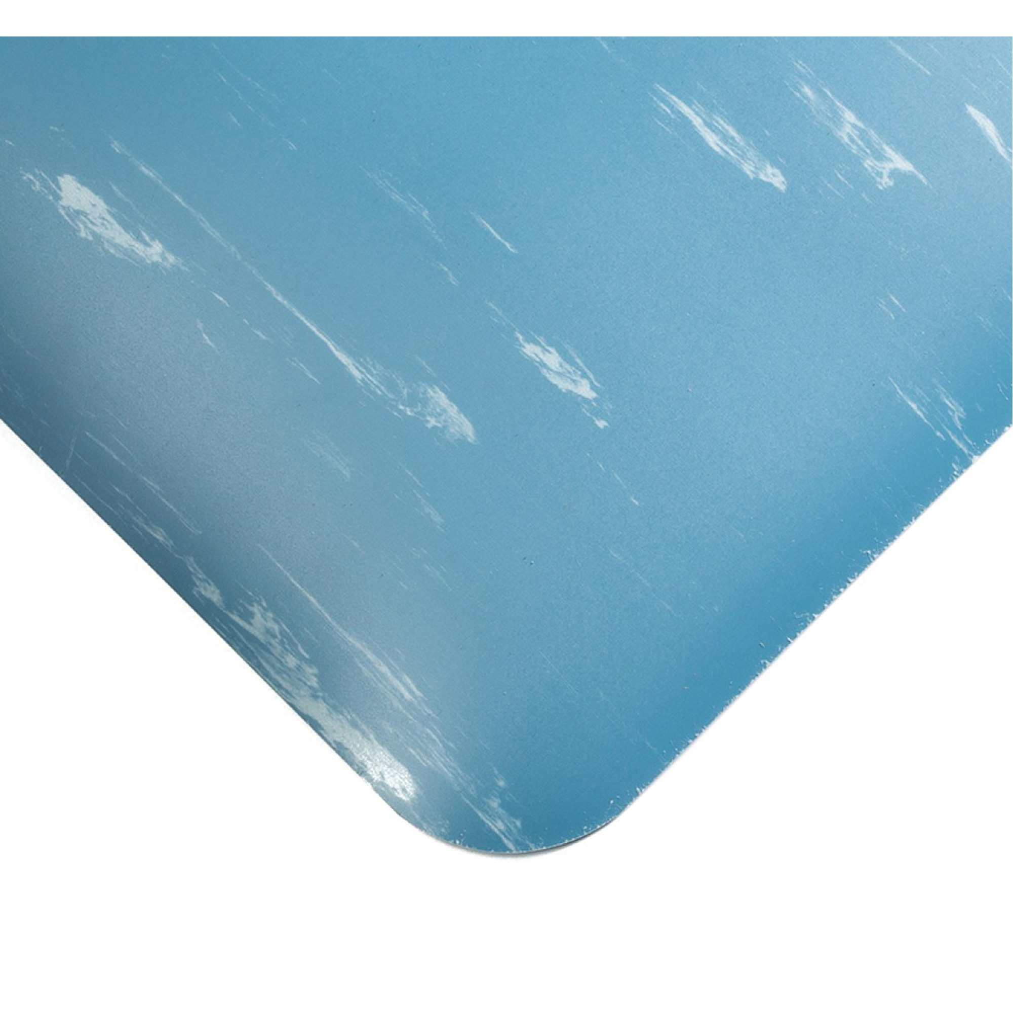Tapis antimicrobiens Tile-Top AM Spongecote no 420, Lisse, 3' x 10' x 1/2", Bleu, Nitrile/Vinyle