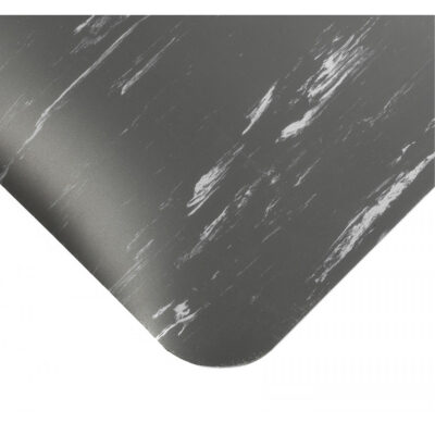 Tapis antimicrobiens Tile-Top AM Spongecote no 420, Lisse, 4' x 5' x 1/2", Charbon, Nitrile/Vinyle