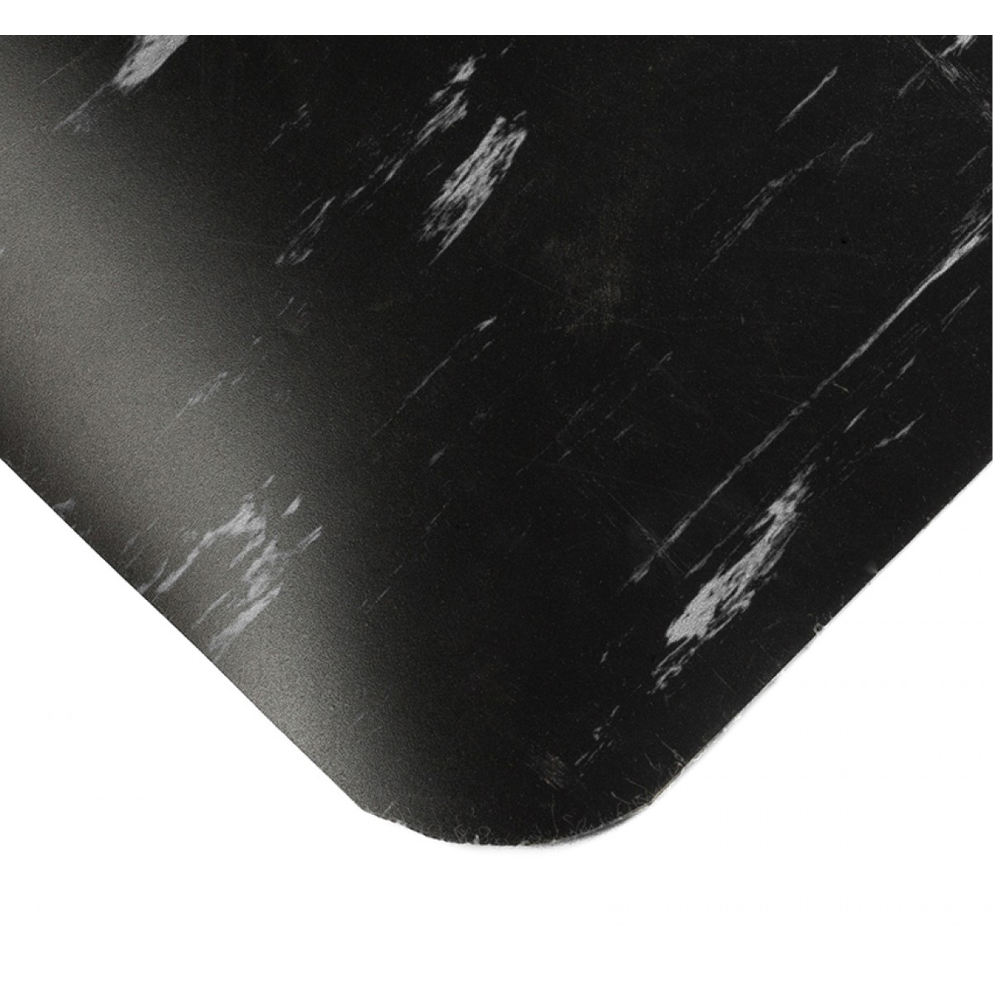 Tapis antimicrobiens Tile-Top AM Spongecote no 420, Lisse, 2' x 6' x 1/2", Noir, Nitrile/Vinyle