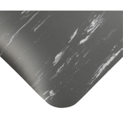 Tapis antimicrobiens Tile-Top Select no 494, Lisse, 2' x 60' x 1/2", Charbon, PVC