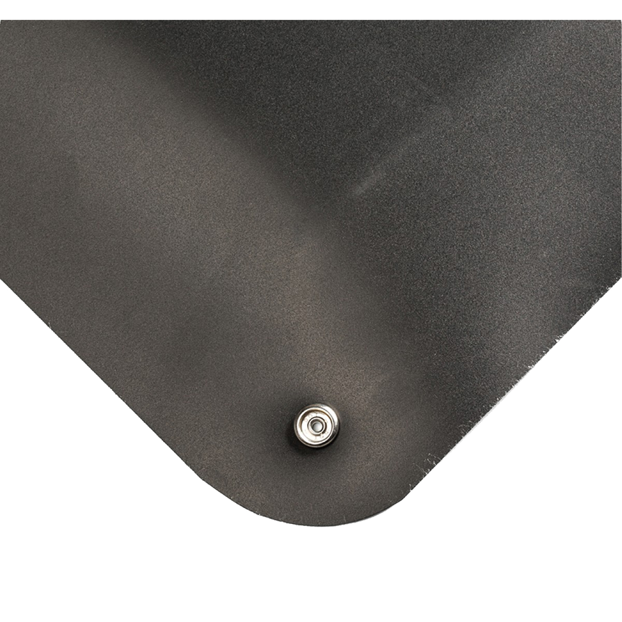 Tapis conducteur d'électricité no 786, 3' la x 20' lo x 9/16" ép, PVC, Lisse, Noir