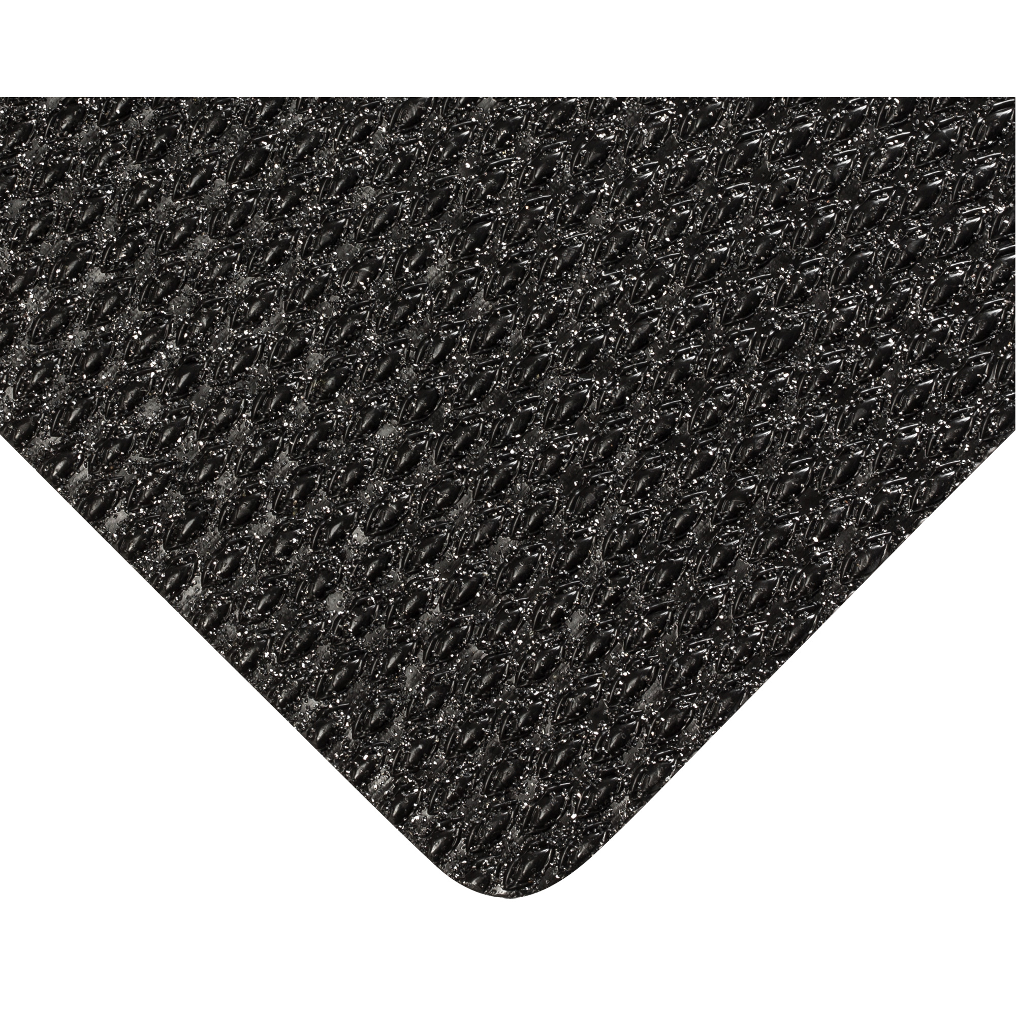 Tapis enduit d'abrasif Kushion Walk no 480, Sans fentes, 2' x 5' x 3/8", Noir, PVC