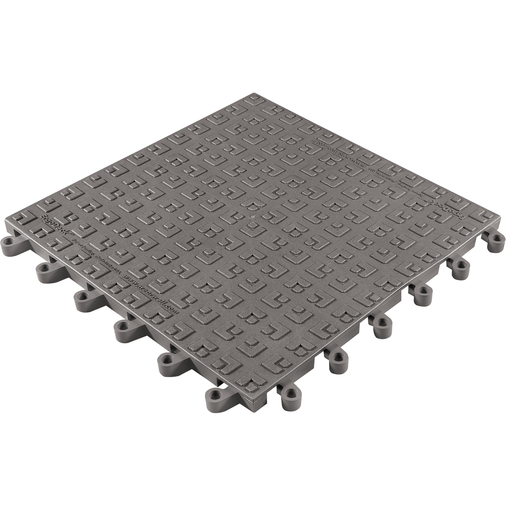 Tapis ErgoDeckMD Soft No 566, PVC, 1-1/2' la c, 1-1/2' lo, 7/8" Épaisseur, Charbon