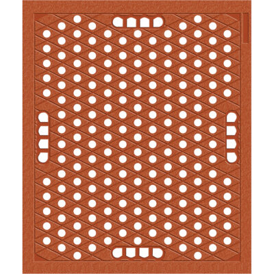 Tapis Grade «A» No 482, À fentes, 2-1/2' x 5' x 1/2", Brun, Nitrile