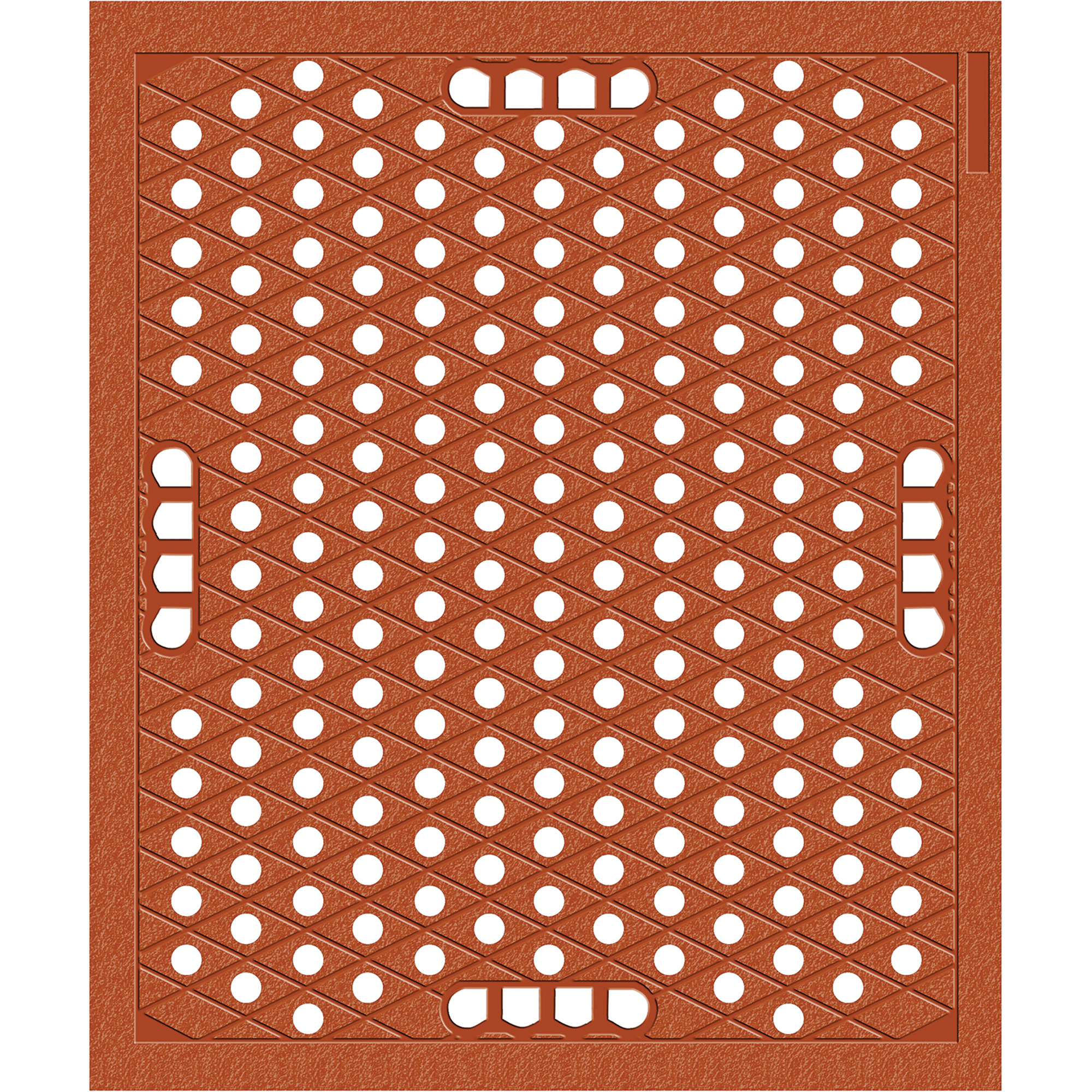 Tapis Grade «A» No 482, À fentes, 2-1/2' x 5' x 1/2", Brun, Nitrile