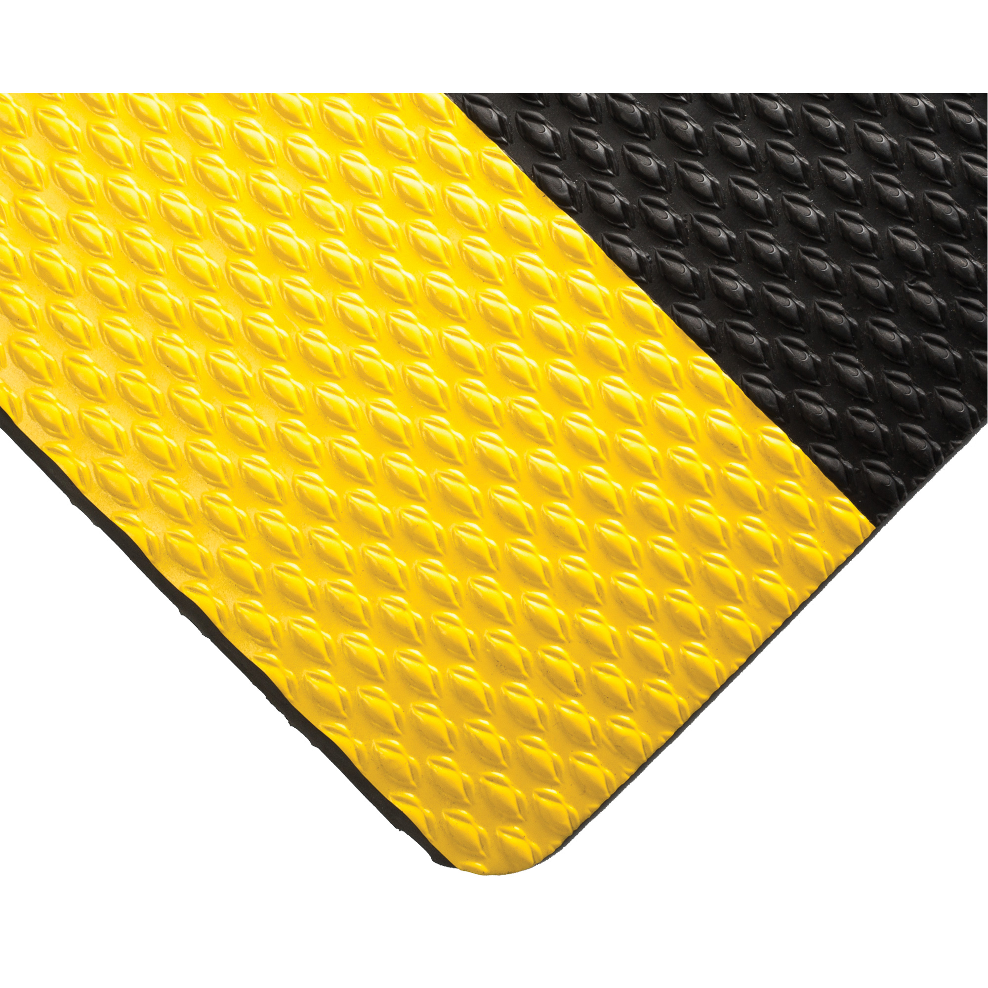 Tapis Kushion Walk no 475, Rugueux, 3' x 20' x 3/8", Noir/Jaune, PVC