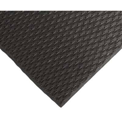 Tapis Kushion Walk no 475, À fentes, 3' x 5' x 3/8", Noir, PVC