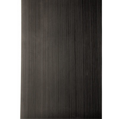 Tapis ondulé non conducteur pour tableau de contrôle no 702, 3' la x 75' lo, 1/4" Épaisseur, Noir, PVC