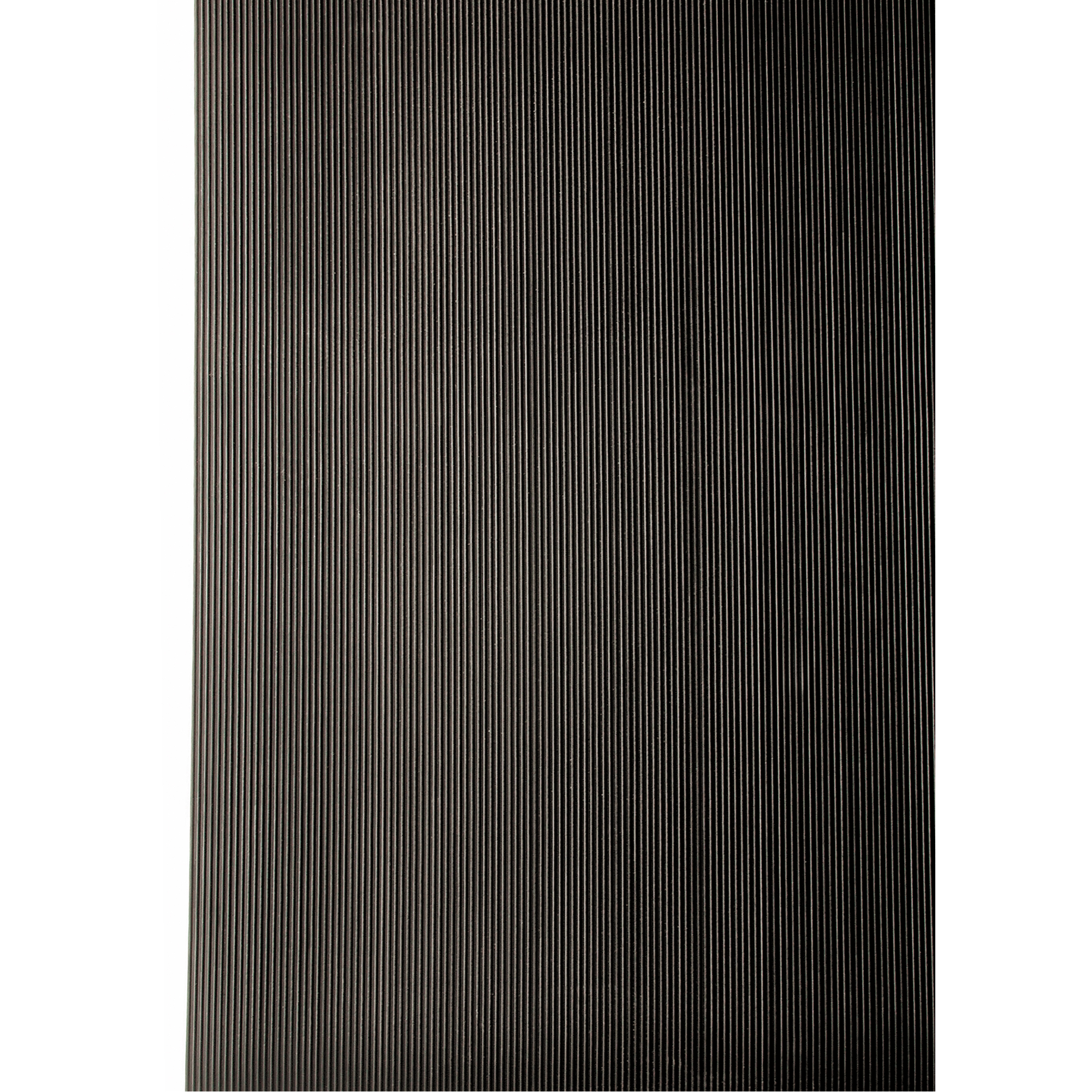 Tapis ondulé non conducteur pour tableau de contrôle no 702, 3' la x 75' lo, 1/4" Épaisseur, Noir, PVC
