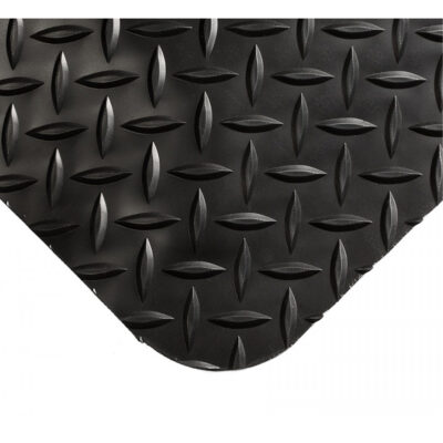 Tapis Smart No 497, Losange, 4' x 20' x 1", Noir, PVC/Uréthane