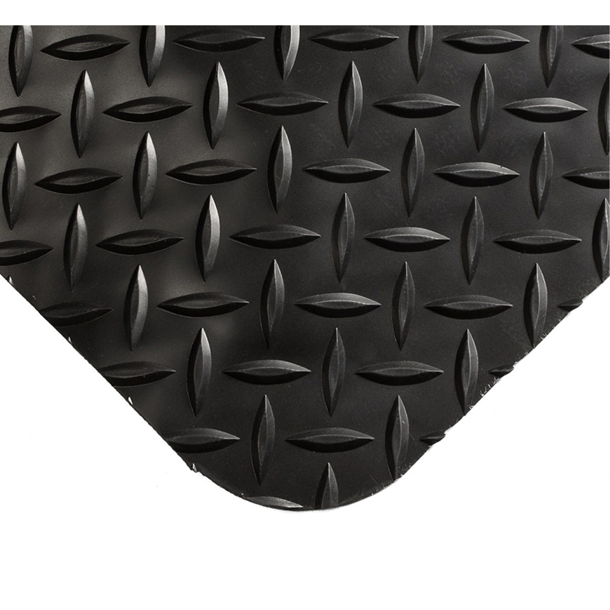 Tapis Smart No 497, Losange, 4' x 8' x 5/8", Noir, PVC/Uréthane