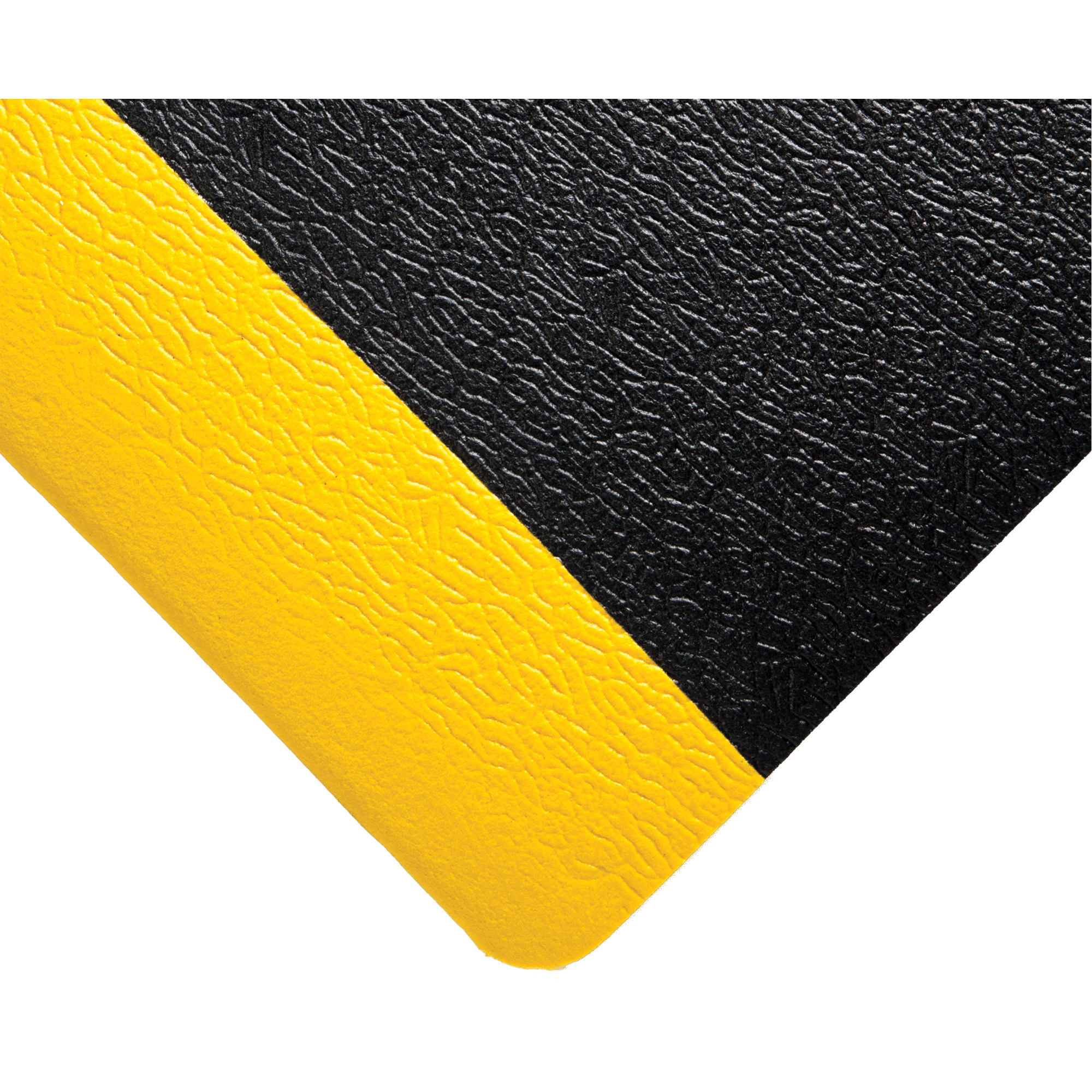 Tapis Soft Step no 427, Rugueux, 2' x 8' x 3/8", Noir/Jaune, Éponge en PVC