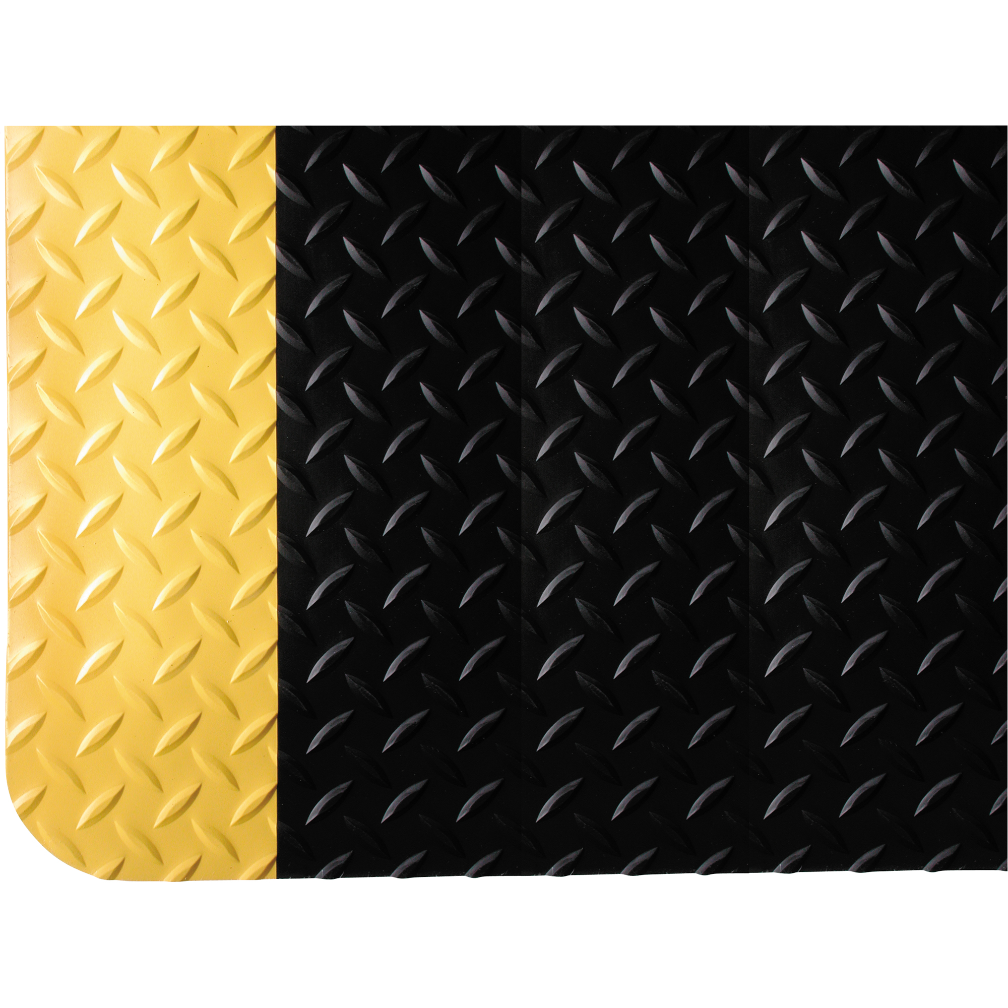 Tapis SpongeCoteMD No 415, Losange, 4' x 75' x 9/16", Noir/Jaune, PVC