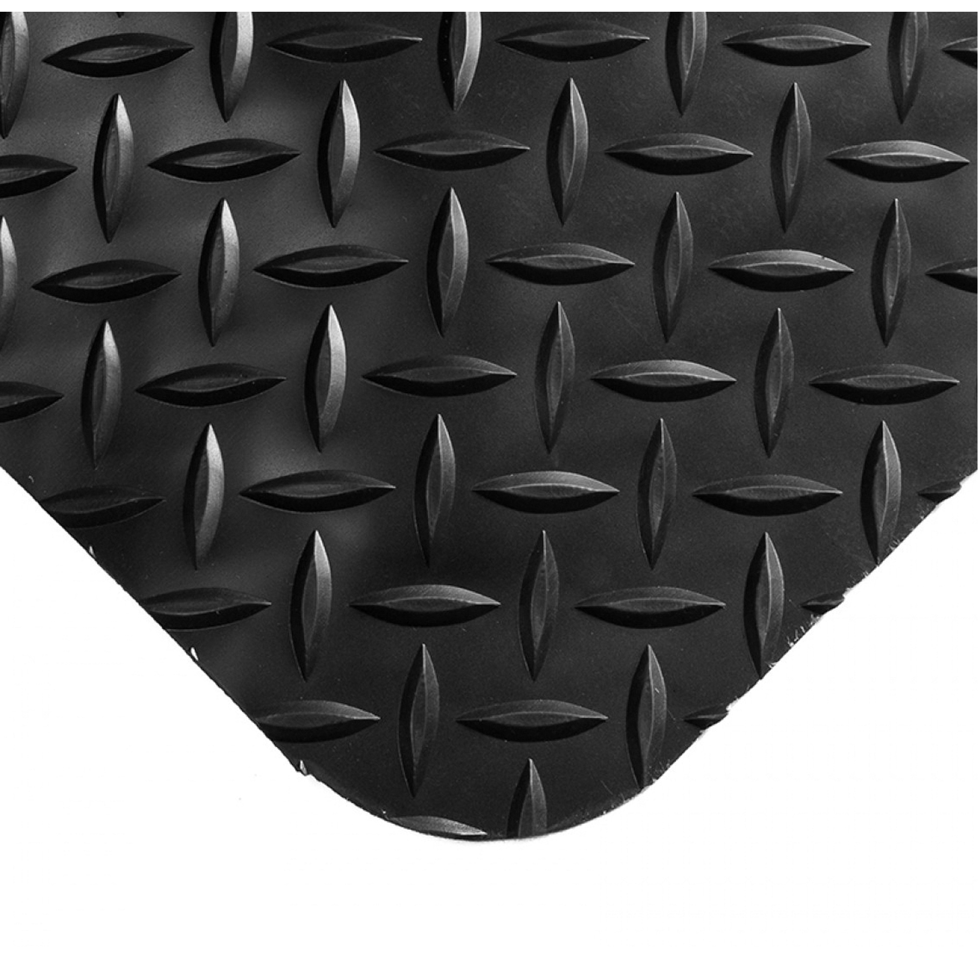 Tapis SpongeCoteMD No 415, Losange, 5' x 6' x 9/16", Noir, Éponge en PVC