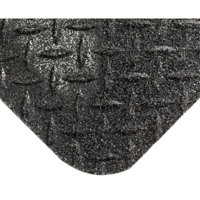 Tapis SpongeCoteMD No 416 avec Gritshield, Losange, 2' x 3' x 15/16"/9/16", Noir, PVC/Éponge en PVC
