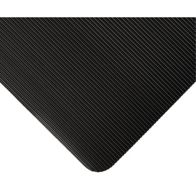 Tapis standard no 381, Ergonomique, 3' x 105' x 1/8", Noir