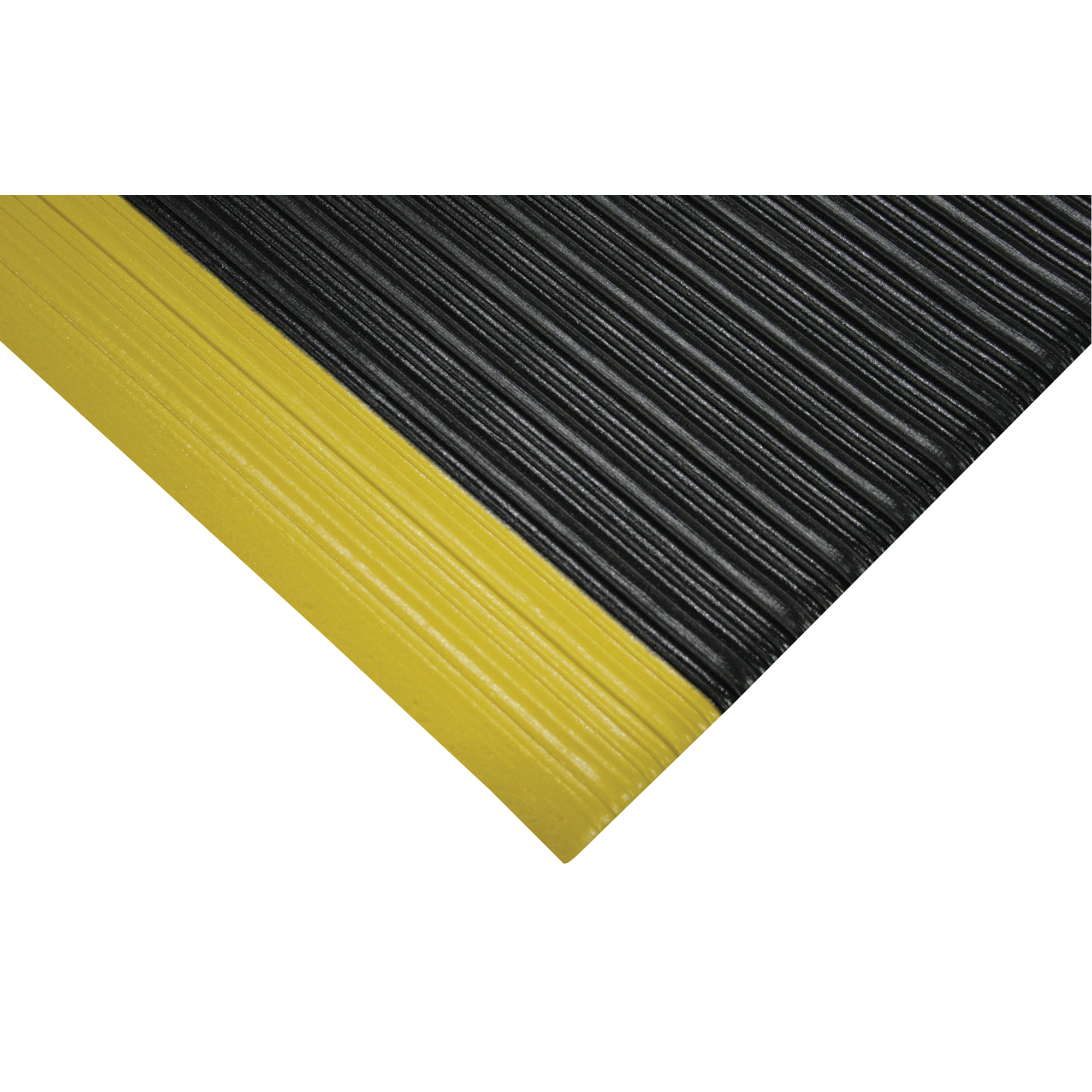 Tapis Tuf sponge no 451, Rainuré, 2' x 3' x 3/8", Noir/Jaune, PVC