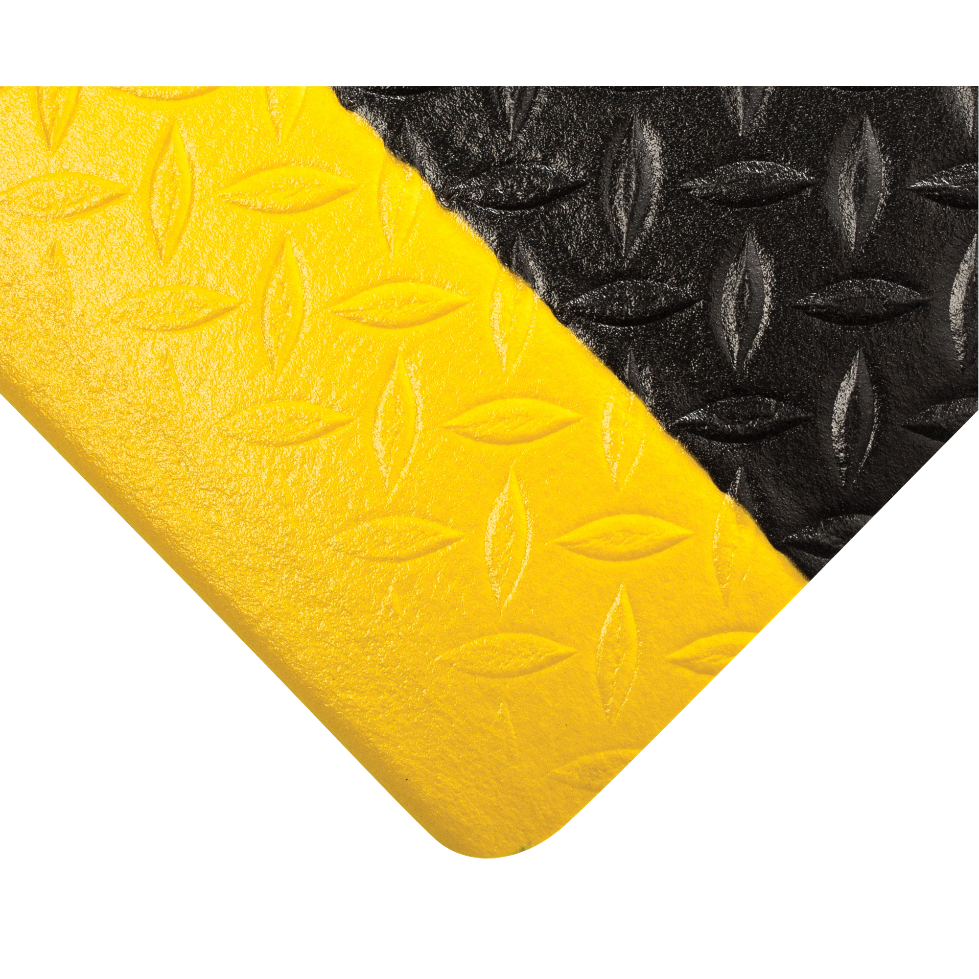 Tapis Tuf Sponge No 452, Losange, 3' x 60' x 1/2", Noir/Jaune, Éponge en PVC