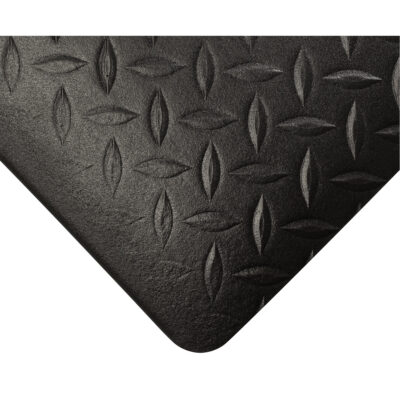 Tapis Tuf Sponge No 452, Losange, 2' x 5' x 1/2", Noir, Éponge en PVC